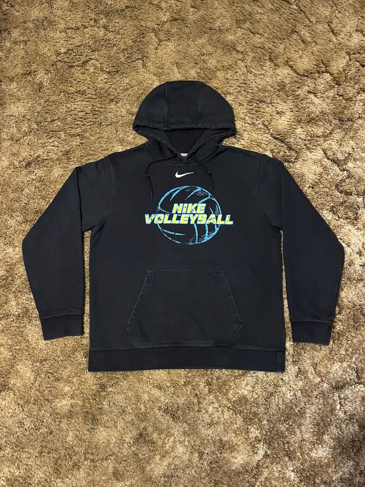 Nike Vintage Y2K Nike Volleyball Center Logo Hoodie Black Medium Size US M / EU 48-50 / 2 - 1 Thumbnail