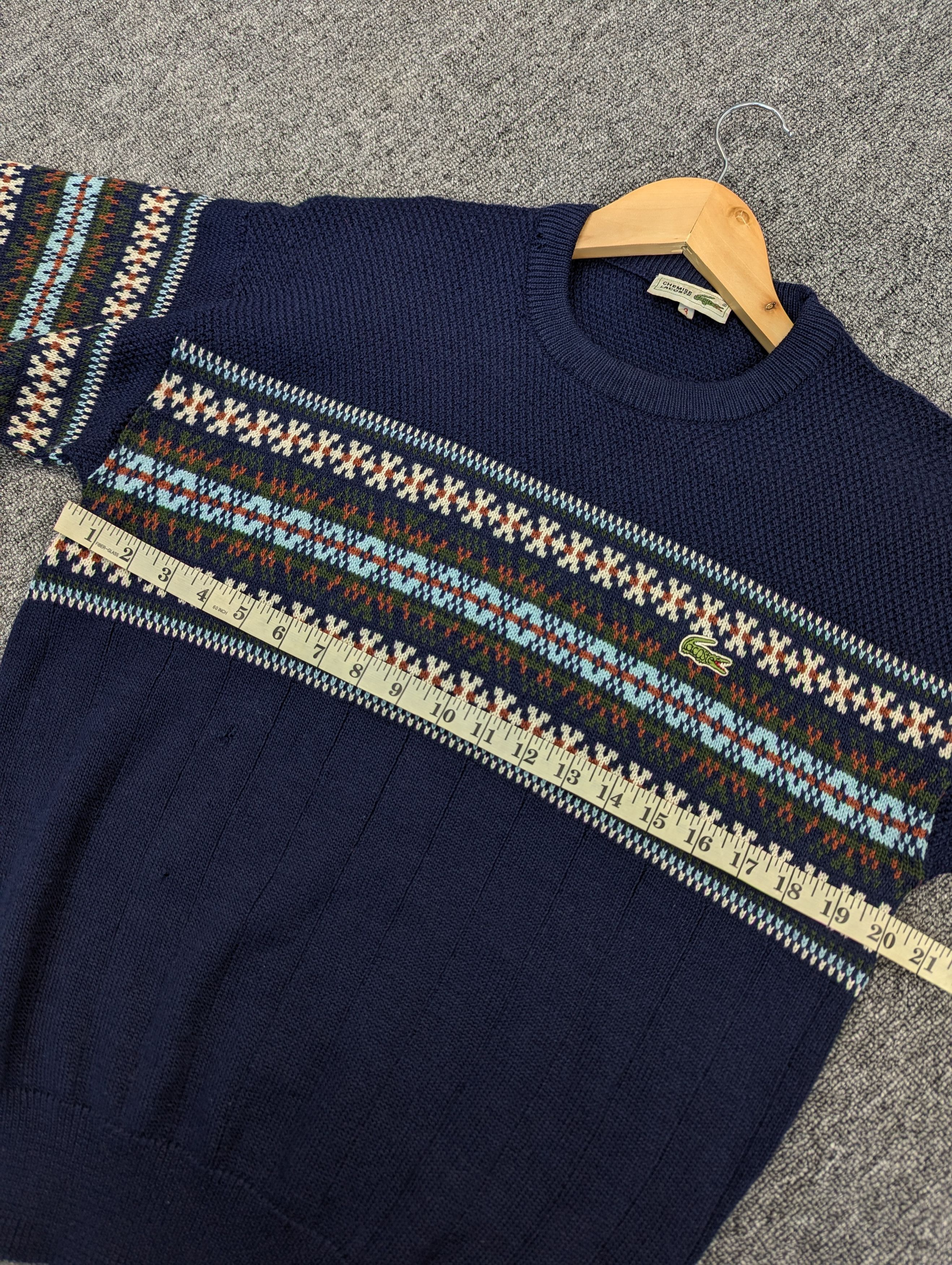 Lacoste Vintage Lacoste Patterned Knitted Jumper Crewneck Size US M / EU 48-50 / 2 - 16 Thumbnail