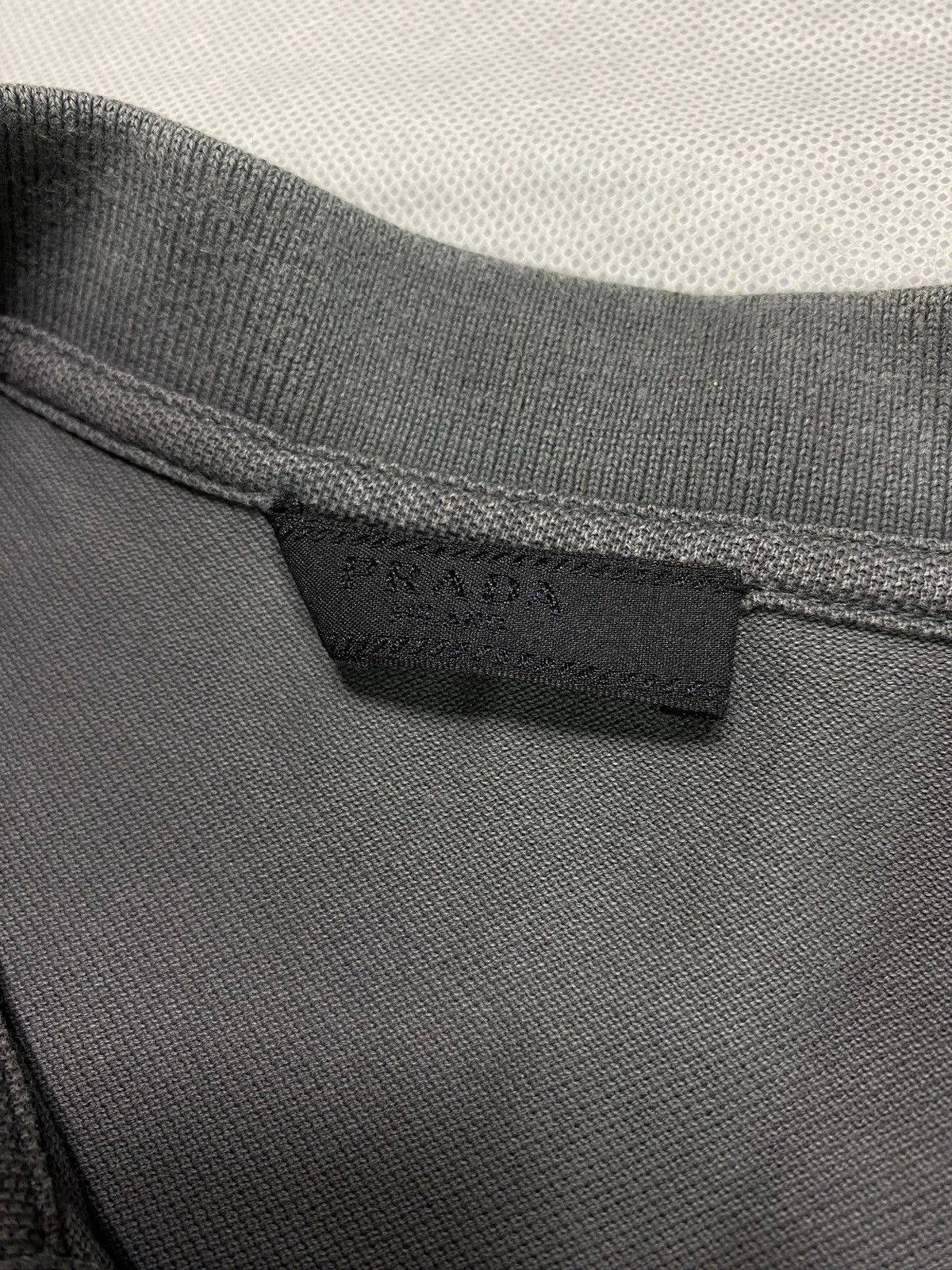 Designer × Prada Prada grey tab polo tshirt luxury premium oldmoney Size US L / EU 52-54 / 3 - 5 Thumbnail