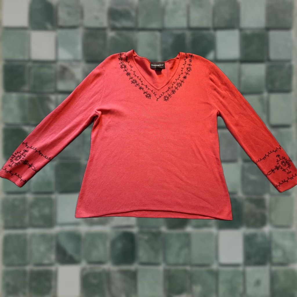 Pinko Requirements Womens Sweater Large L Pink 75% Silk Size S / US 4 / IT 40 - 1 Thumbnail