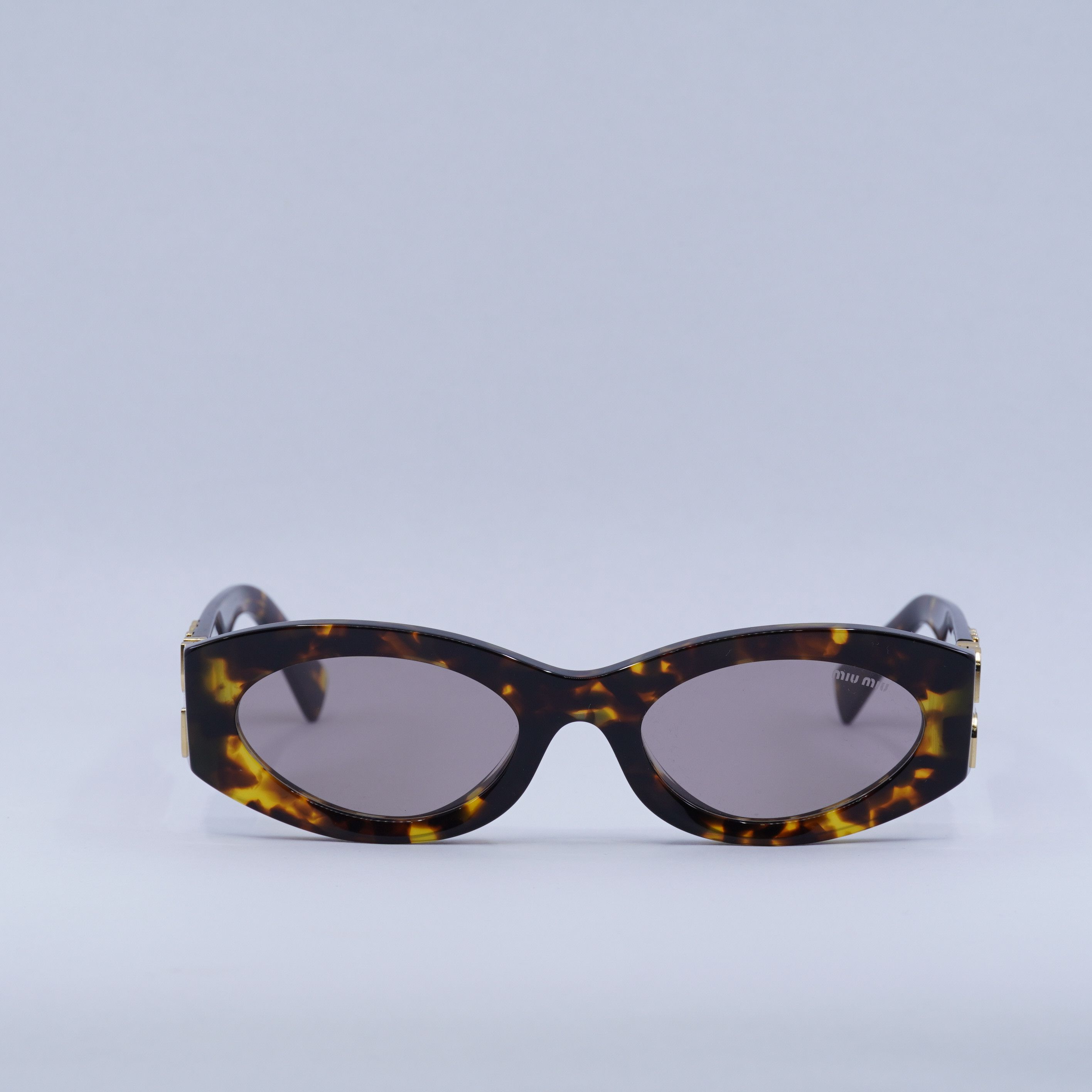 Miu Miu Miu Miu MU11WS 14L20I Sunglasses Havana Oval Frame Size ONE SIZE - 7 Thumbnail