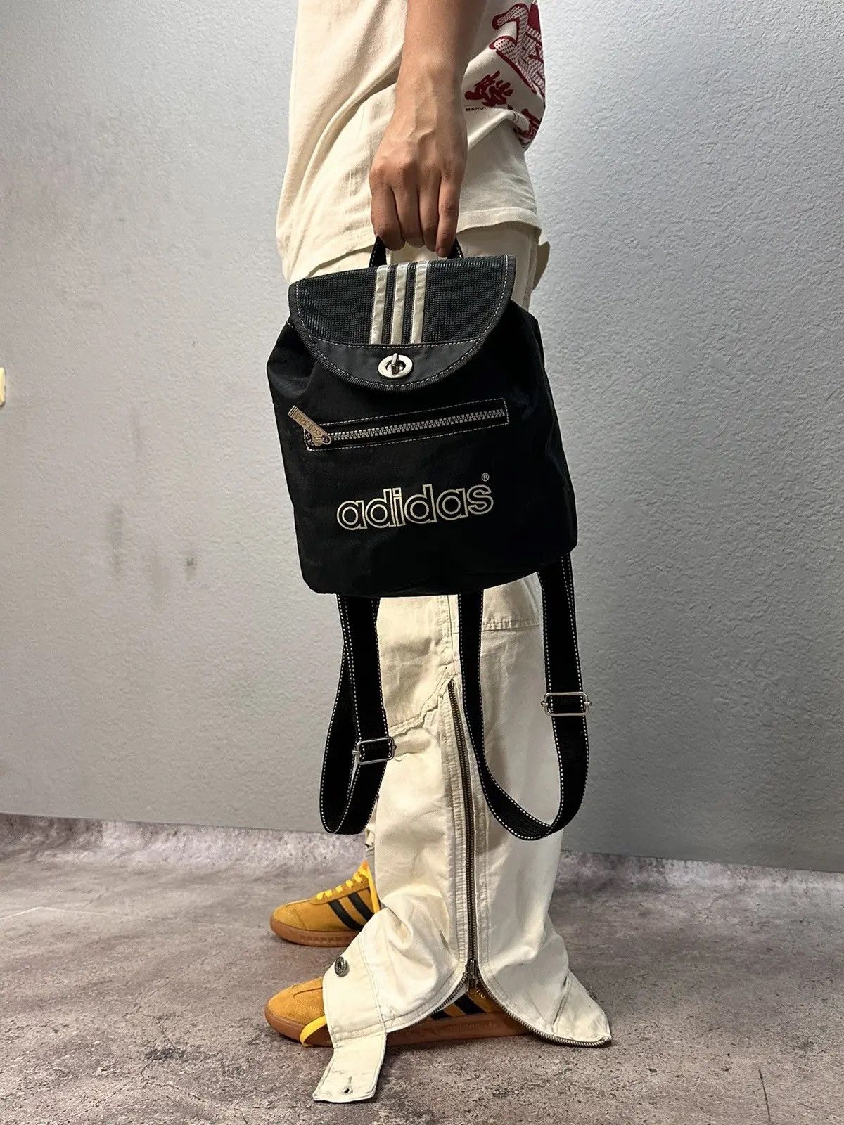 80s Adidas West Germany backpack sling bag Vintage Y2K