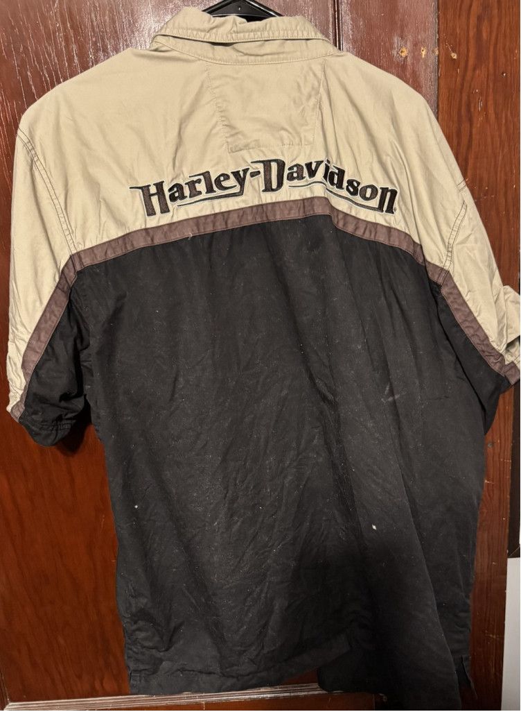 Harley Davidson Harley-Davidson H-D button-up riding shirt Black/Tan XXL Size US XXL / EU 58 / 5 - 2 Thumbnail