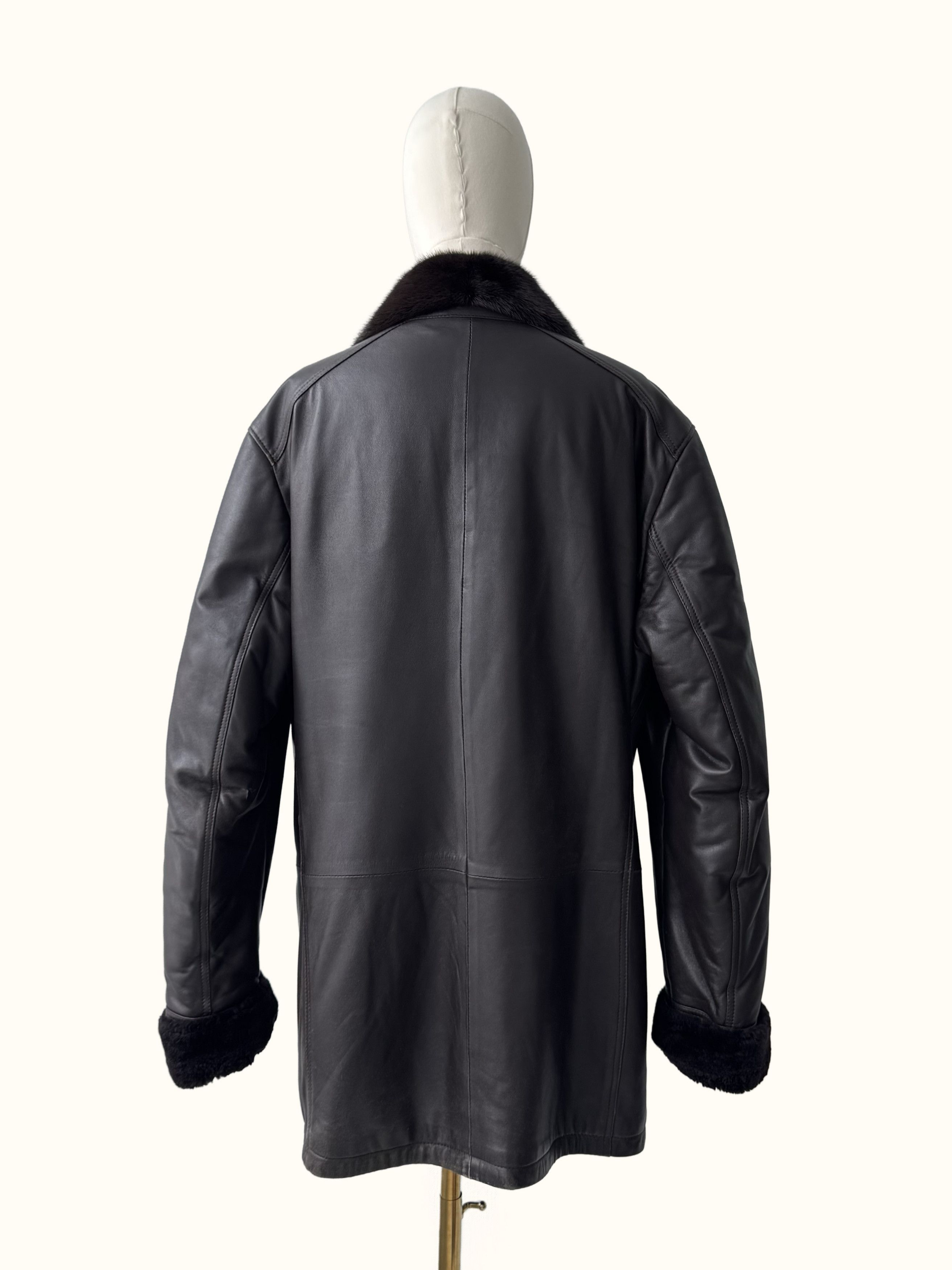 Vintage Vintage Real Sheepskin Coat (B250)D15E2 Size US XXL / EU 58 / 5 - 4 Thumbnail