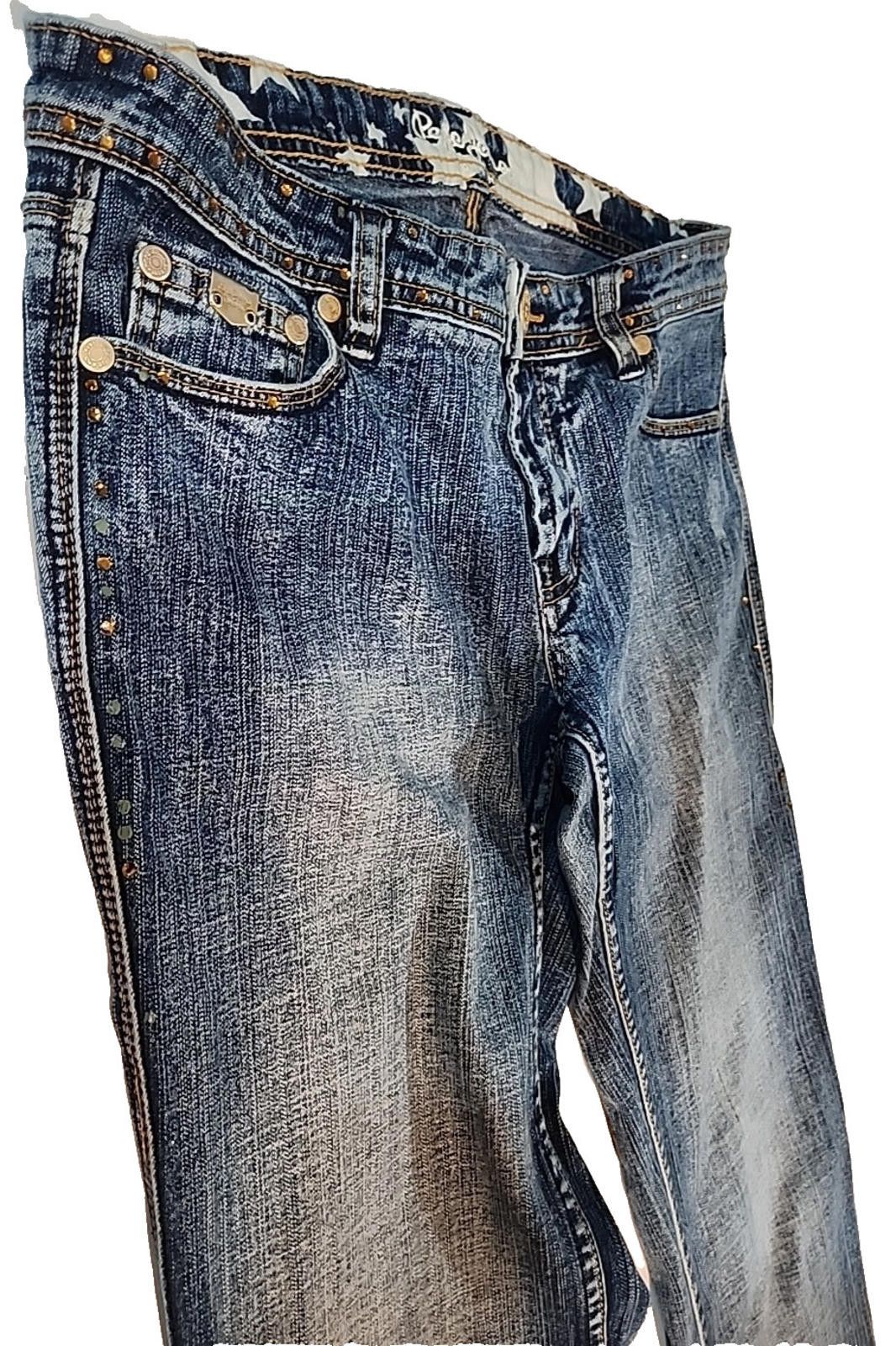Pepe Jeans Pepe Jeans UK Blue Jeans Orange Beaded Low Rise 29/30W x 32L Size 29" - 5 Thumbnail