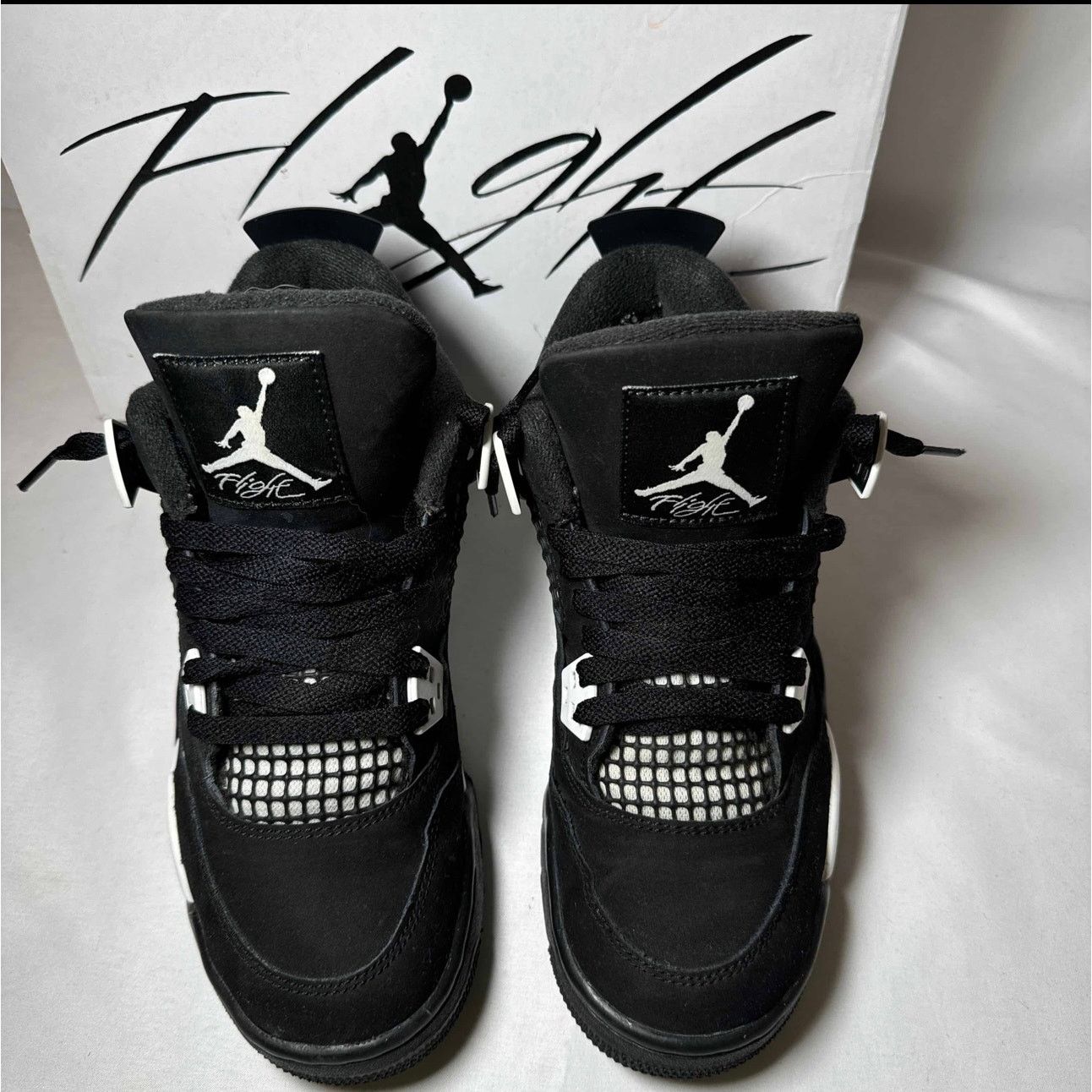 Jordan Brand × Nike Size 5 Nike Air Jordan 4 Retro GS White Thunder Men's Shoes Size US 5 / EU 37 - 4 Thumbnail