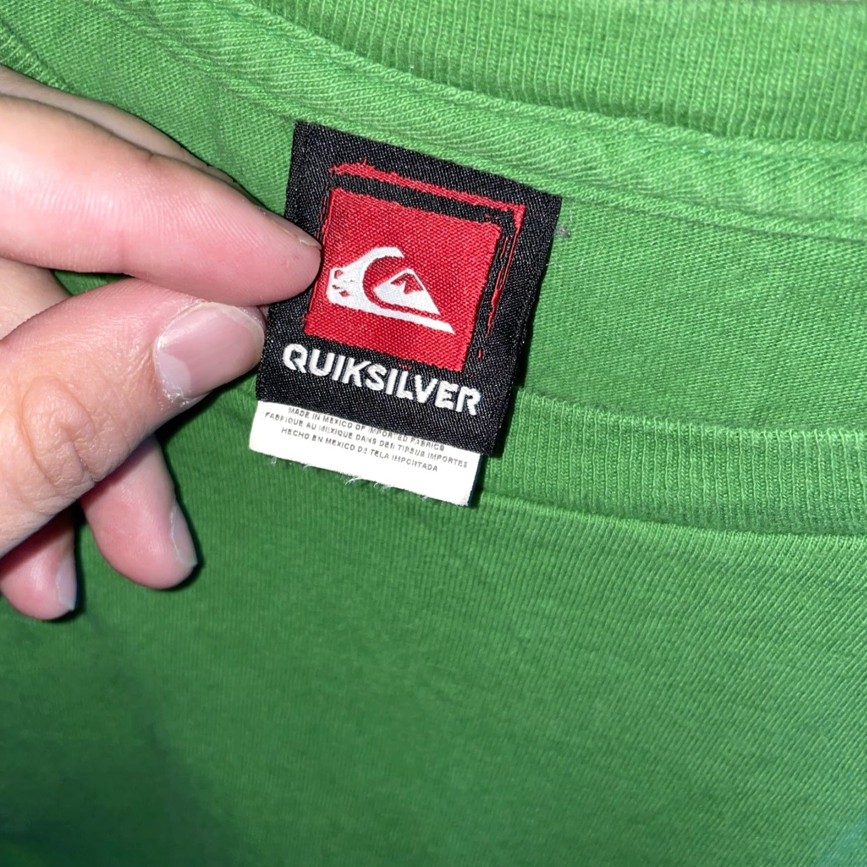 Quiksilver VINTAGE Quicksilver Long Sleeve T Shirt Green Small Mens S Size US S / EU 44-46 / 1 - 3 Thumbnail