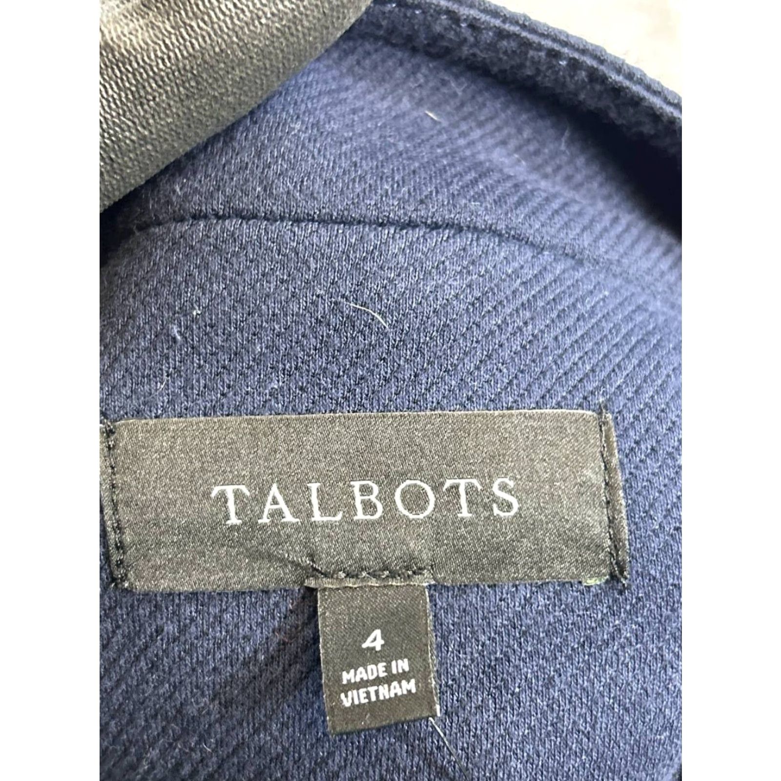 Talbots Talbots Jacket Womens 4 Blue Cotton Knit Regular Button Front Casual Spring Fall Winter Adults Size S / US 4 / IT 40 - 3 Thumbnail