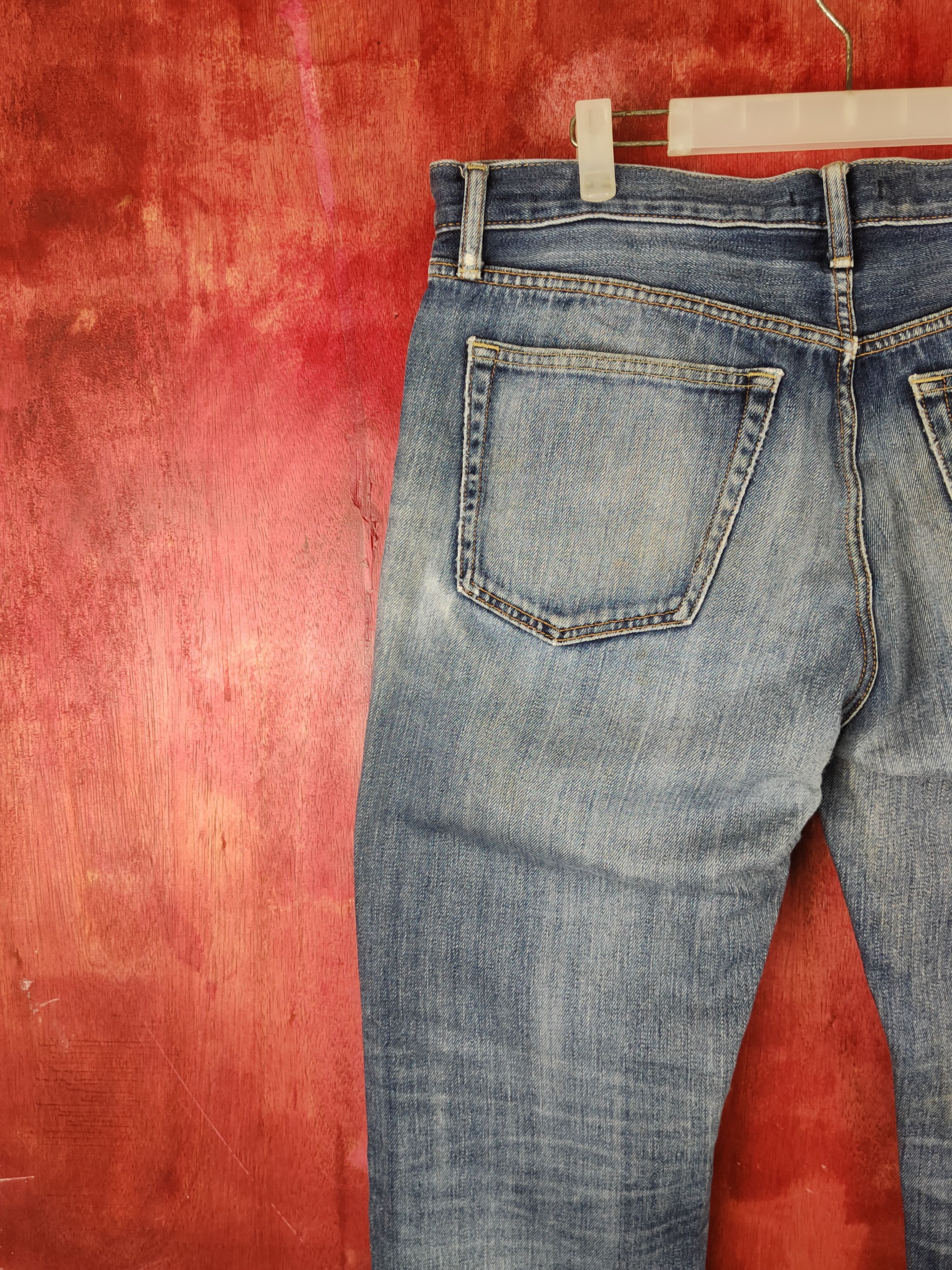Japanese Brand Uniqlo vintage Dark Blue Faded jeans Denim #S1547 Size US 34 / EU 50 - 9 Thumbnail