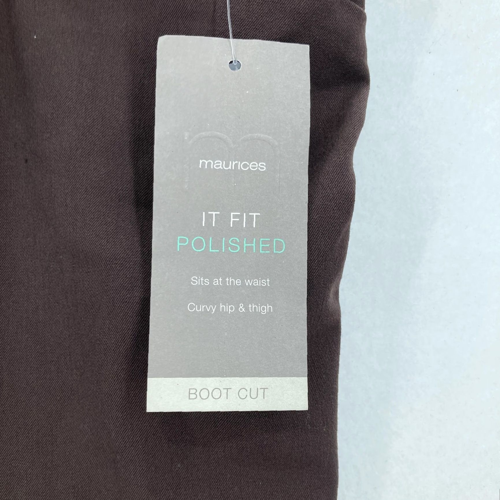 Vintage Maurices Pants Womens 20 Brown It Fit Polished Boot Cut Curvy Stretch Career NWT Size 42" / US 20 - 4 Thumbnail