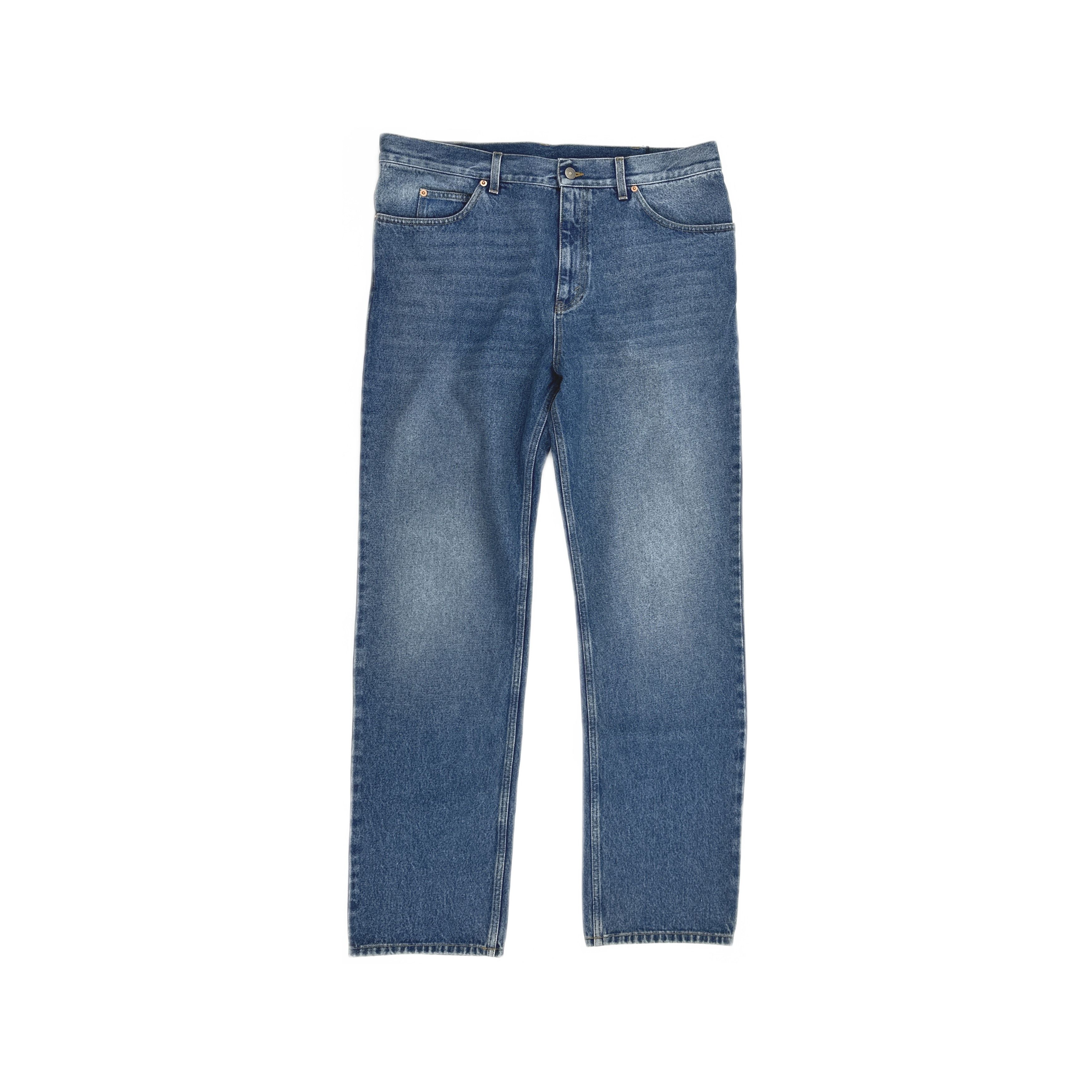 GUCCI グッチ GG Logo ECO WASHED DENIM WIDE Gucci Jeans with logo