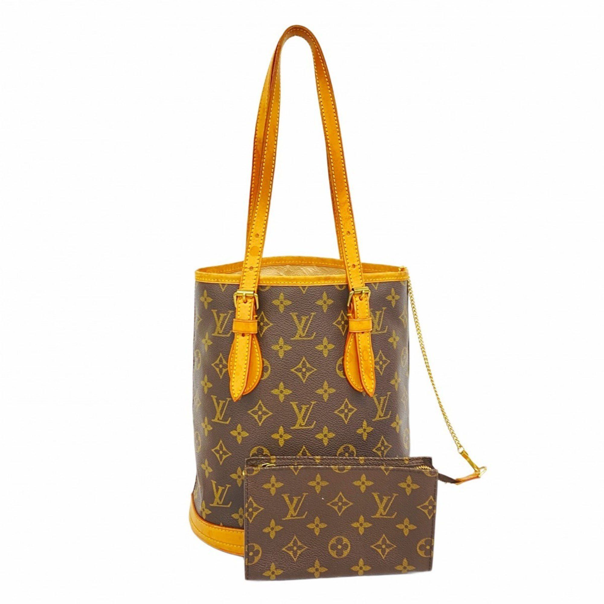Louis Vuitton Tote Bag Monogram Bucket Pm M42238 Brown Women's