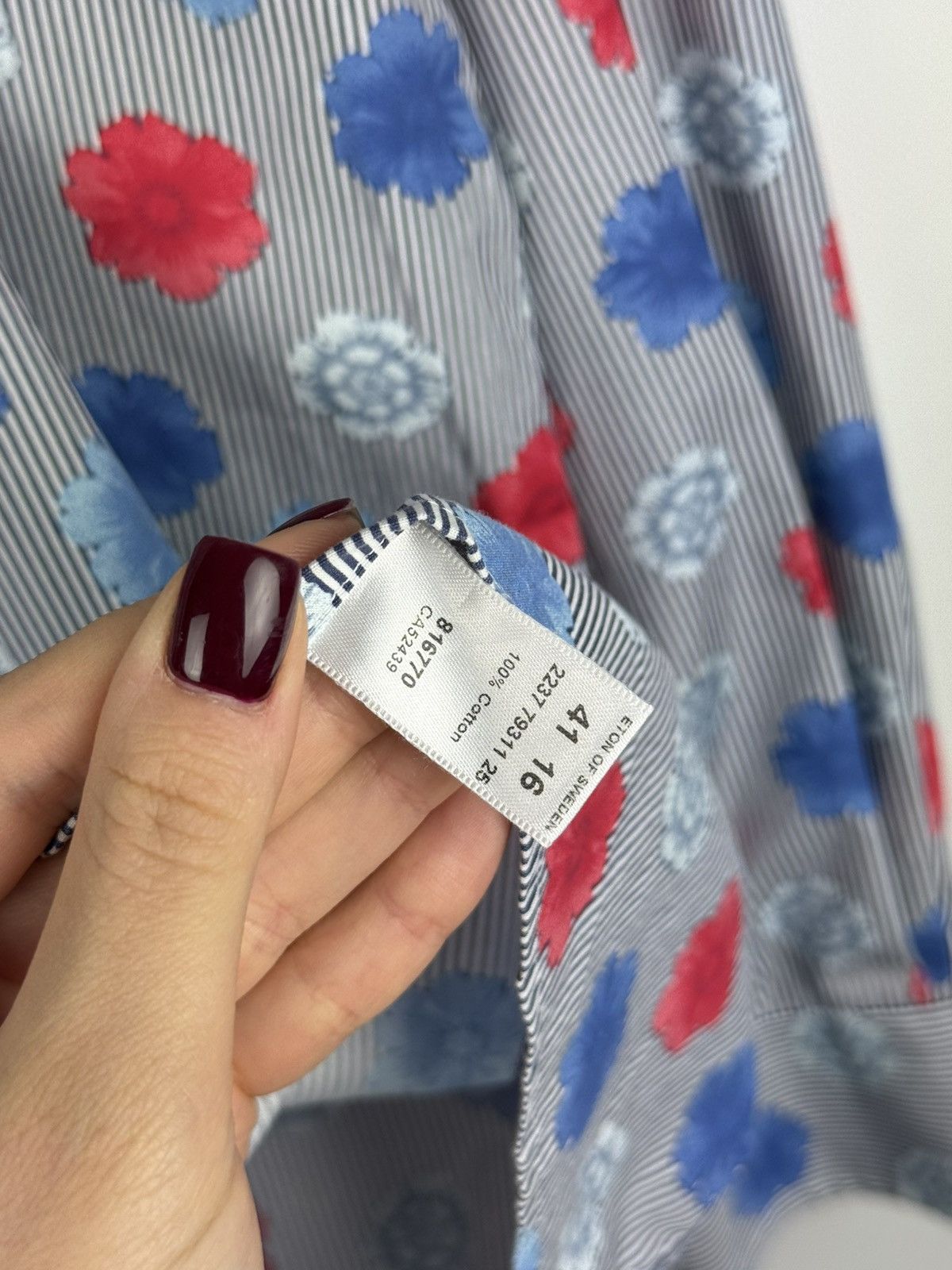 Eton Eton Contemporary Long Sleeve Floral Pattern Button Up Shirt Size US L / EU 52-54 / 3 - 12 Thumbnail