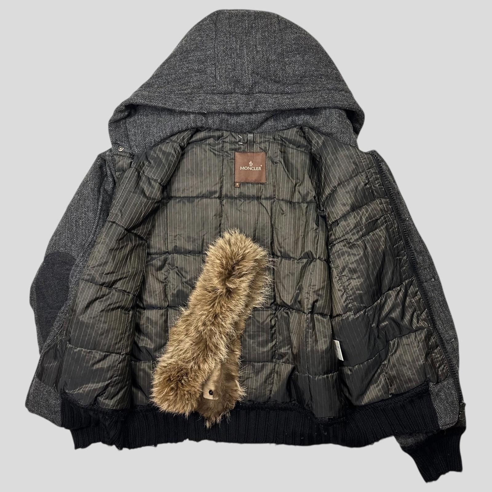 Moncler Moncler 00’s Herringbone Wool Down Detachable Fur Jacket - L Size US L / EU 52-54 / 3 - 6 Thumbnail