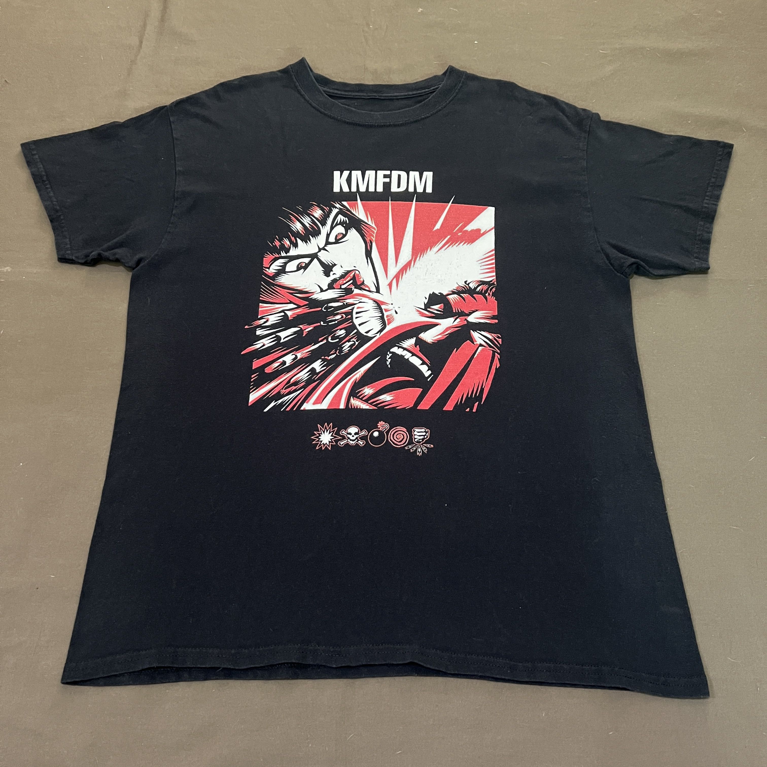 Band Tees Vintage Y2K KMFDM German Industrial Rock Promo Tee Size US L / EU 52-54 / 3 - 2 Thumbnail