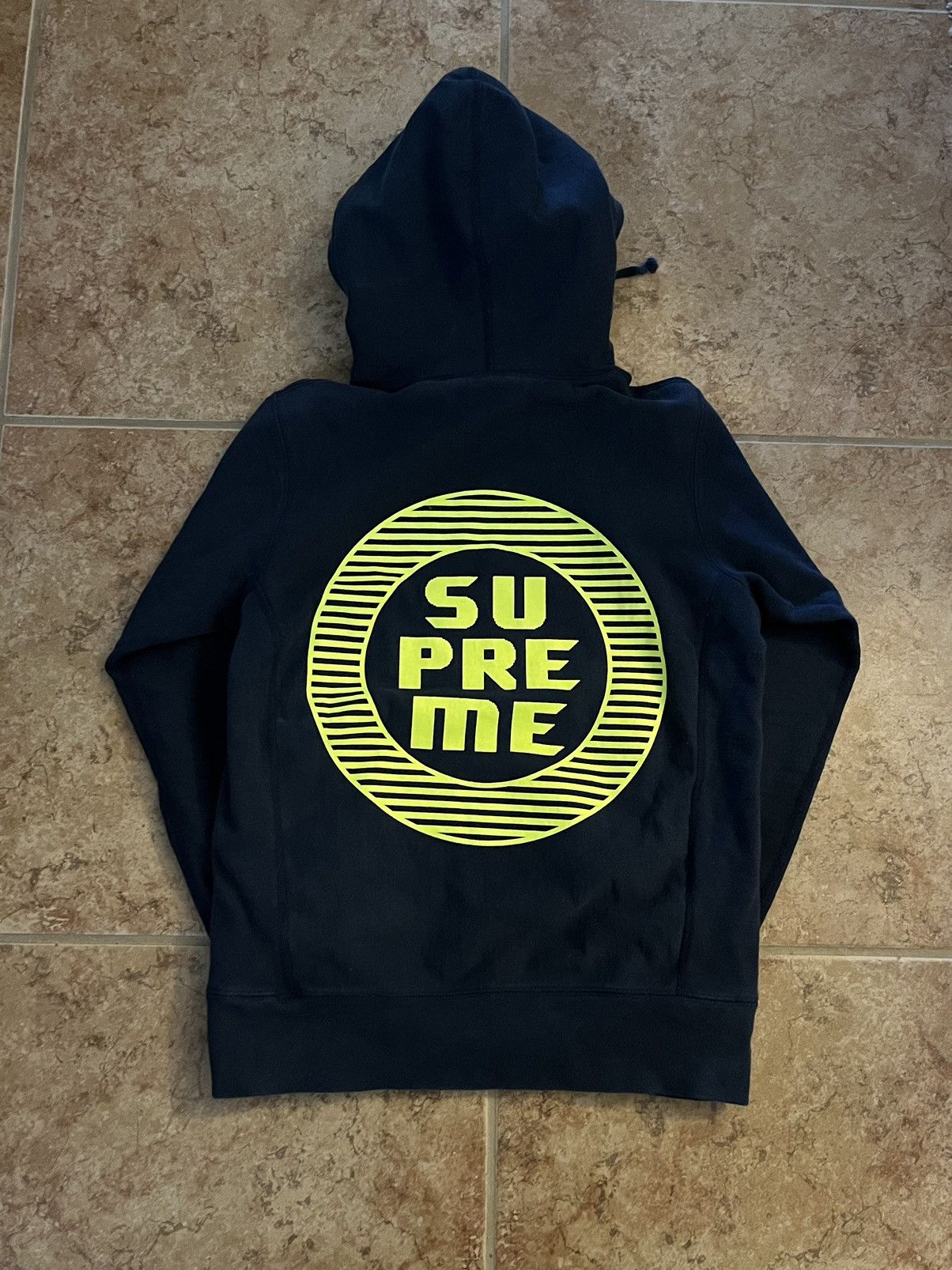 image of Ss15 Supreme Disrupt Hoodie in Nav, Men's (Size Small)