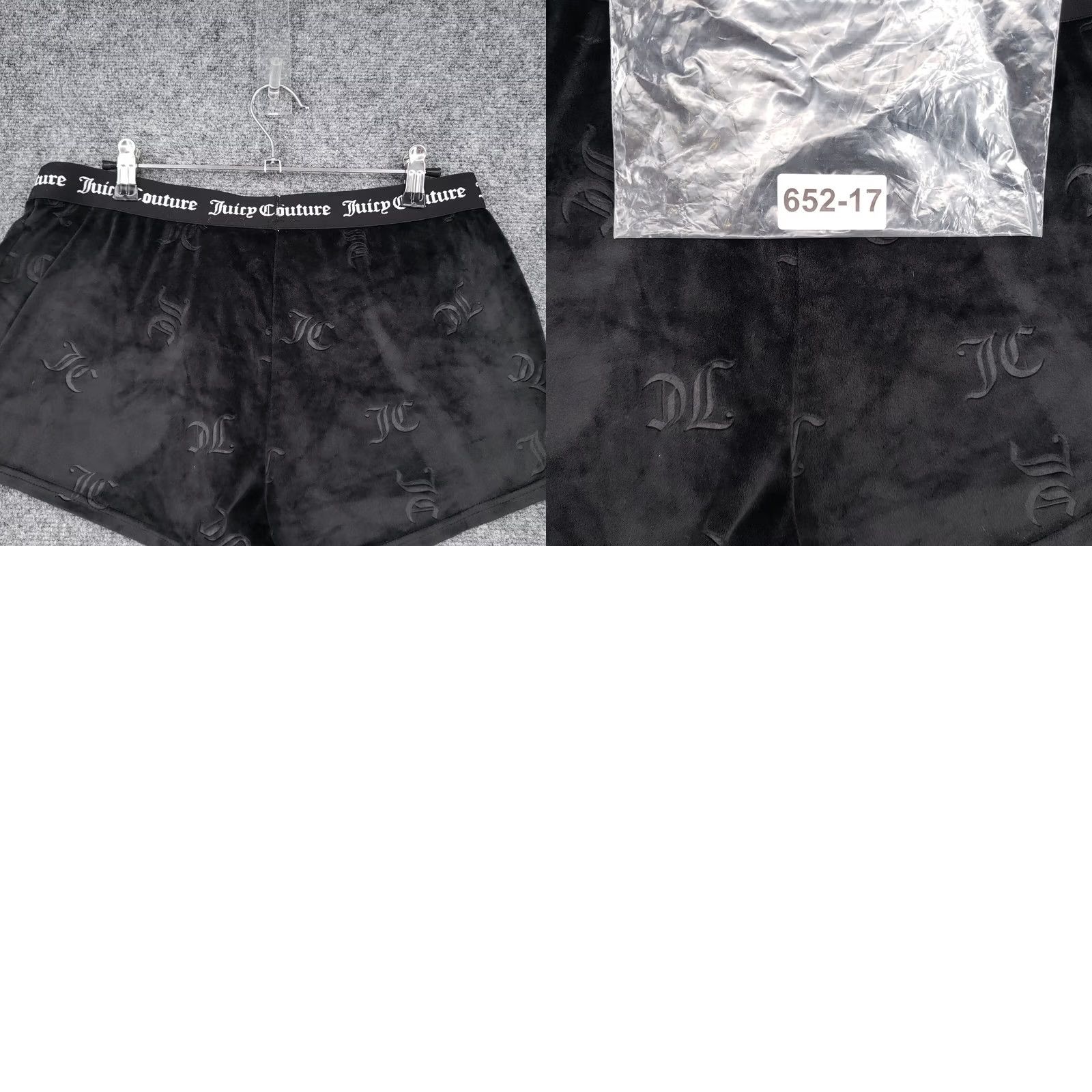 Juicy Couture Juicy Couture Shorts Womens L Black Mini Sleepwear Velour Soft Logo Size 36" / US 14 / IT 50 - 9 Thumbnail