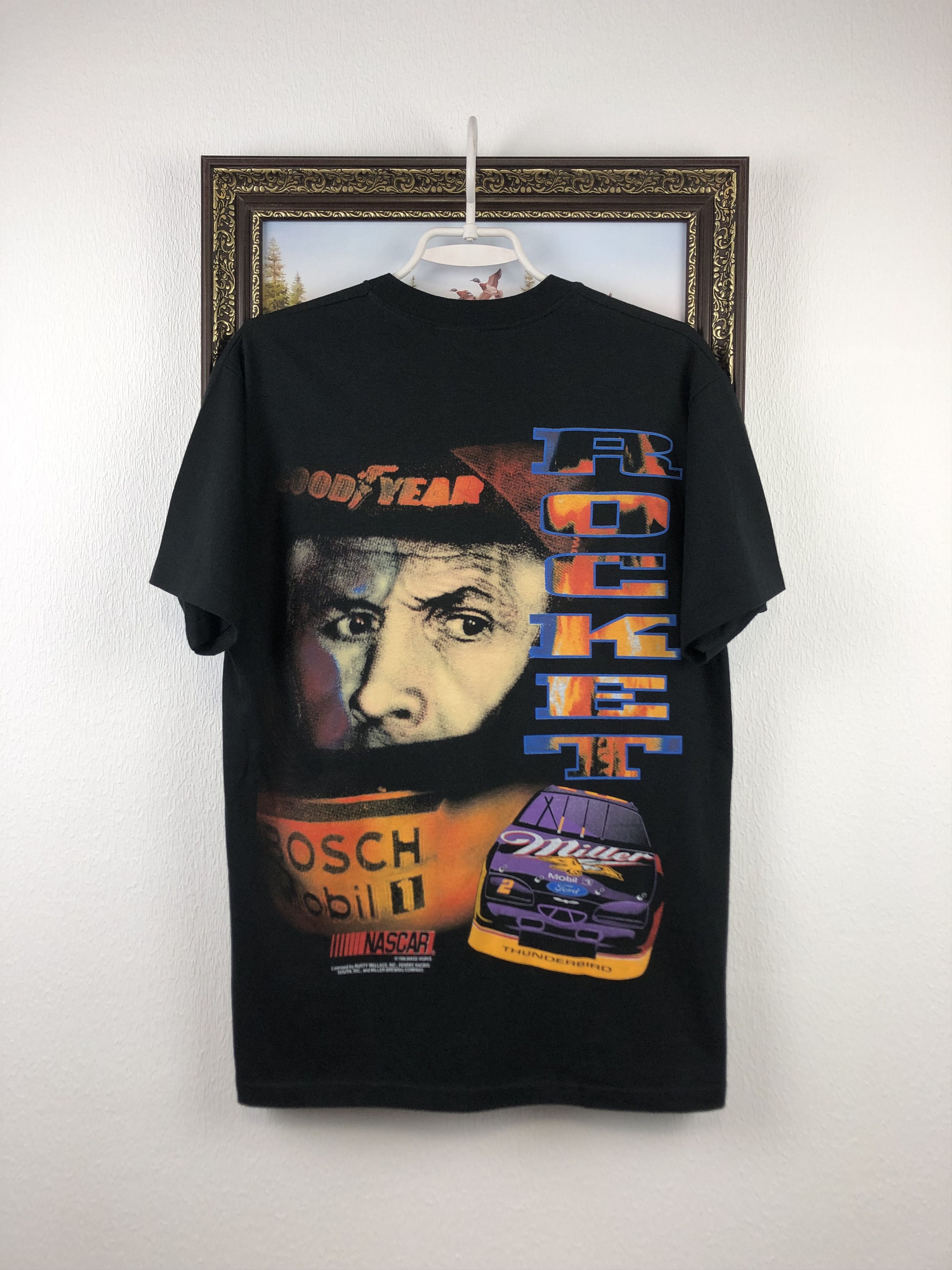 Vintage Vintage Rusty Wallace Shirt Rocket Nascar Miller Racing Tee Size US M / EU 48-50 / 2 - 1 Thumbnail