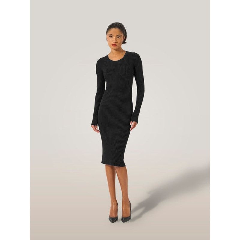 Wolford Wolford Round neck ribbed wool blend dress in black Sz XS Size XS / US 0-2 / IT 36-38 - 1 Thumbnail