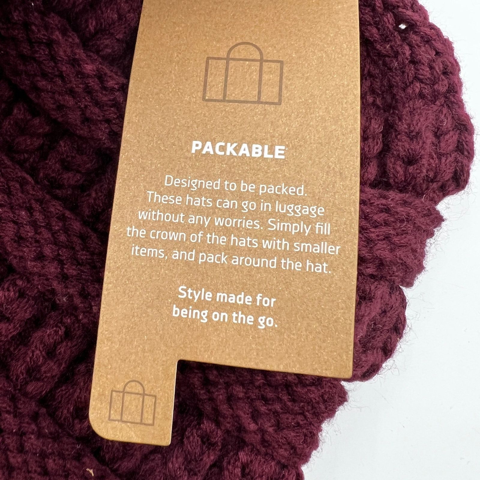 Other Scala Knit Beanie Hat With Ponytail Hole Red Acrylic Knit Size ONE SIZE - 6 Thumbnail
