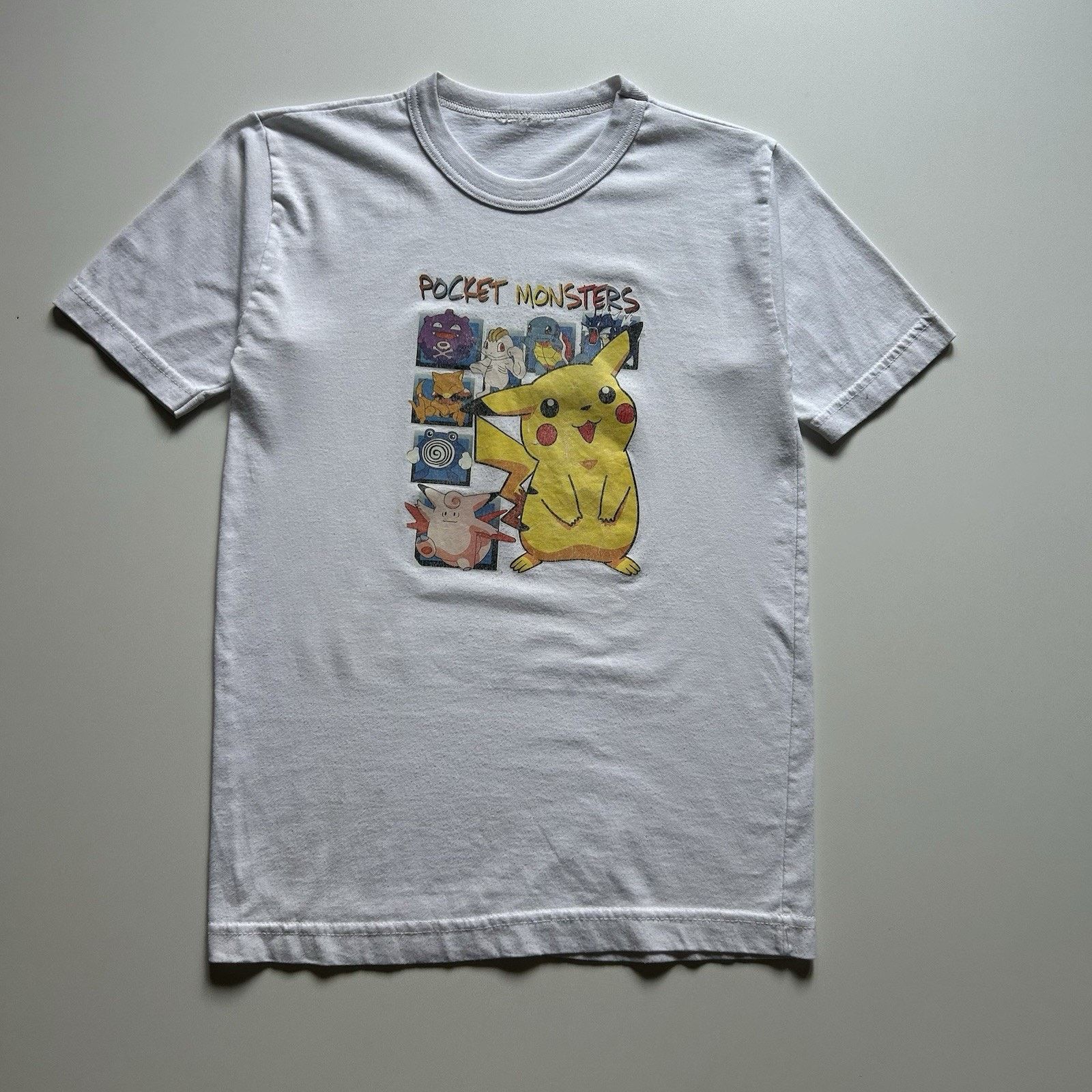 Vintage Pocket Monsters T Shirt Size XS 90s Pokemon Pikachu