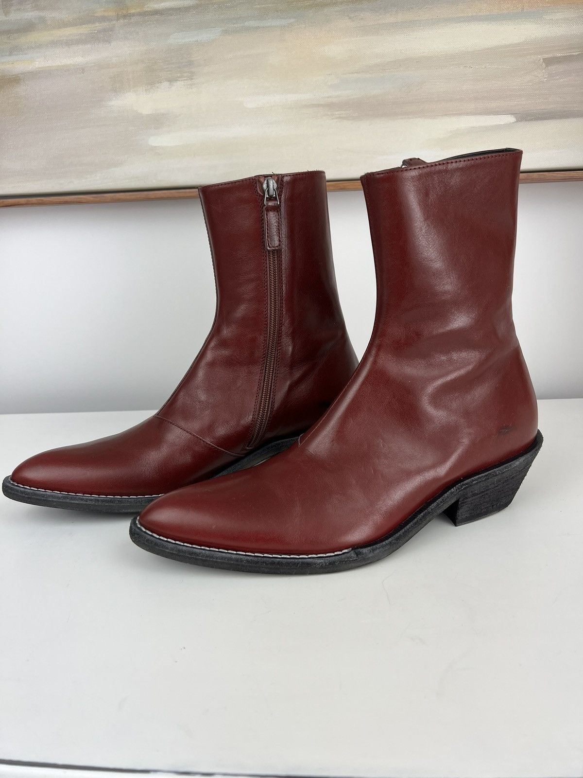 Haider Ackermann NEW Haider Ackermann RARE COLOR Ashkam Red Evening Boots 40 Size US 7 / EU 40 - 4 Thumbnail
