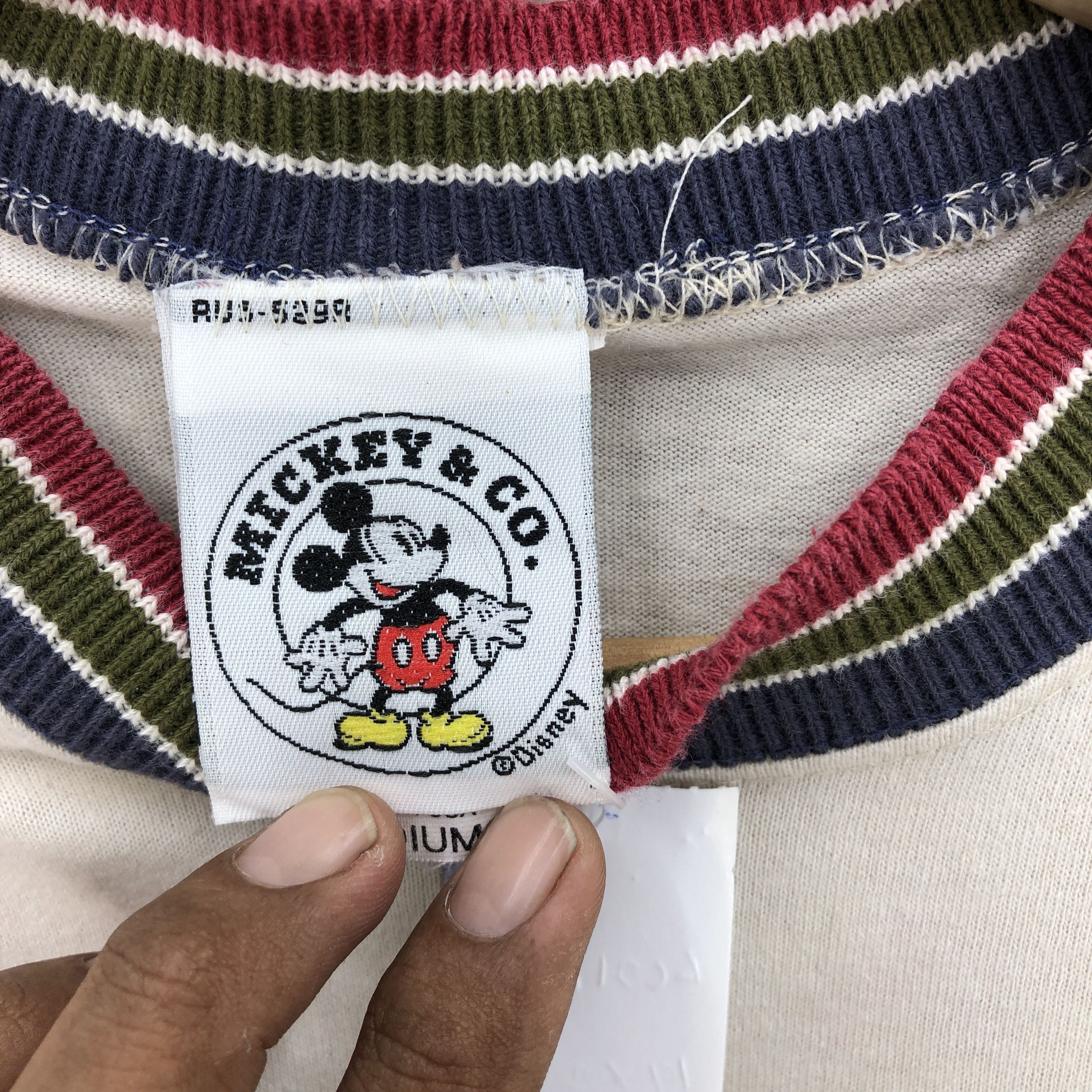 Disney × Vintage Vintage Mickey Mouse T Shirt Disney Cartoon Ringer Tee Size US M / EU 48-50 / 2 - 5 Thumbnail