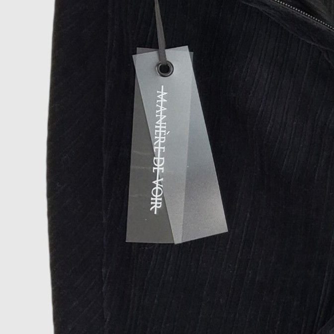 Maniere De Vior Manière De Voir Black Corduroy Flare Pants Size 14 Tall Inse Size 36" / US 14 / IT 50 - 11 Thumbnail