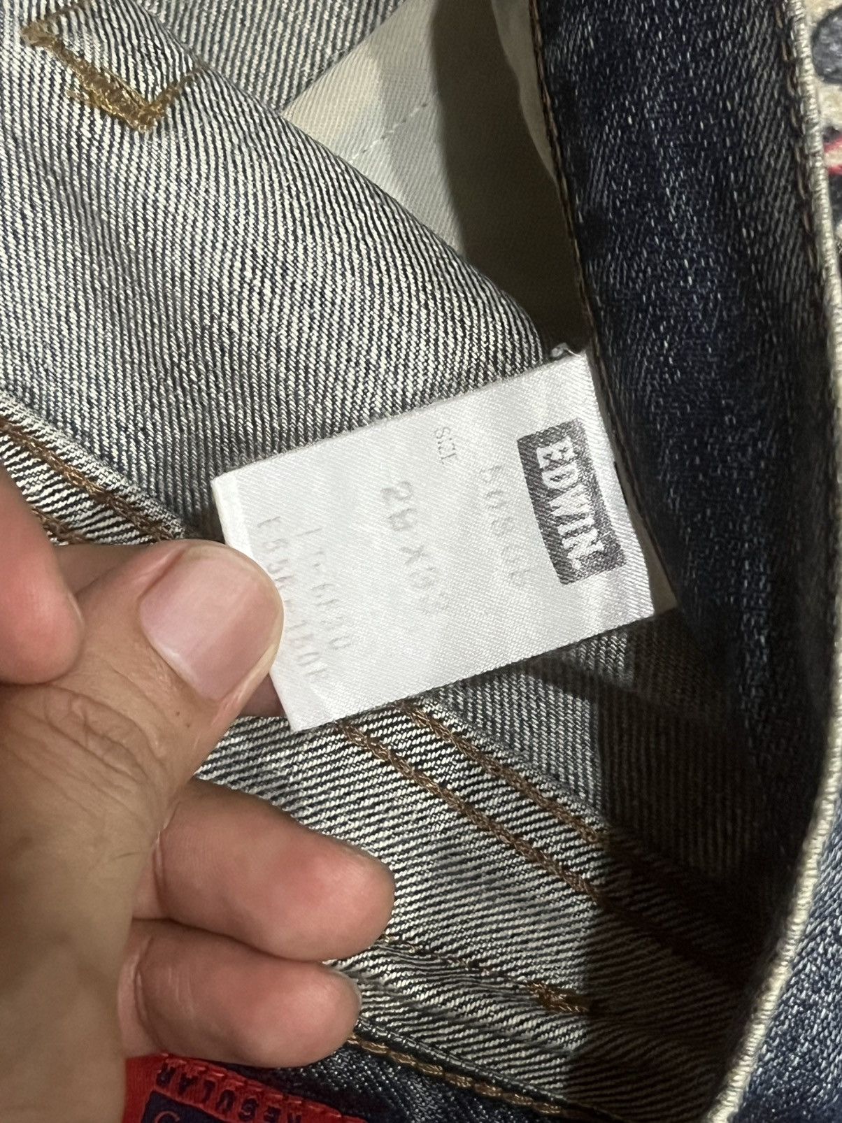 Kapital ⚡️Distressed⚡️Vintage Edwin 503w Blue Washed Ripped Patch Jean Size US 28 / EU 44 - 19 Thumbnail