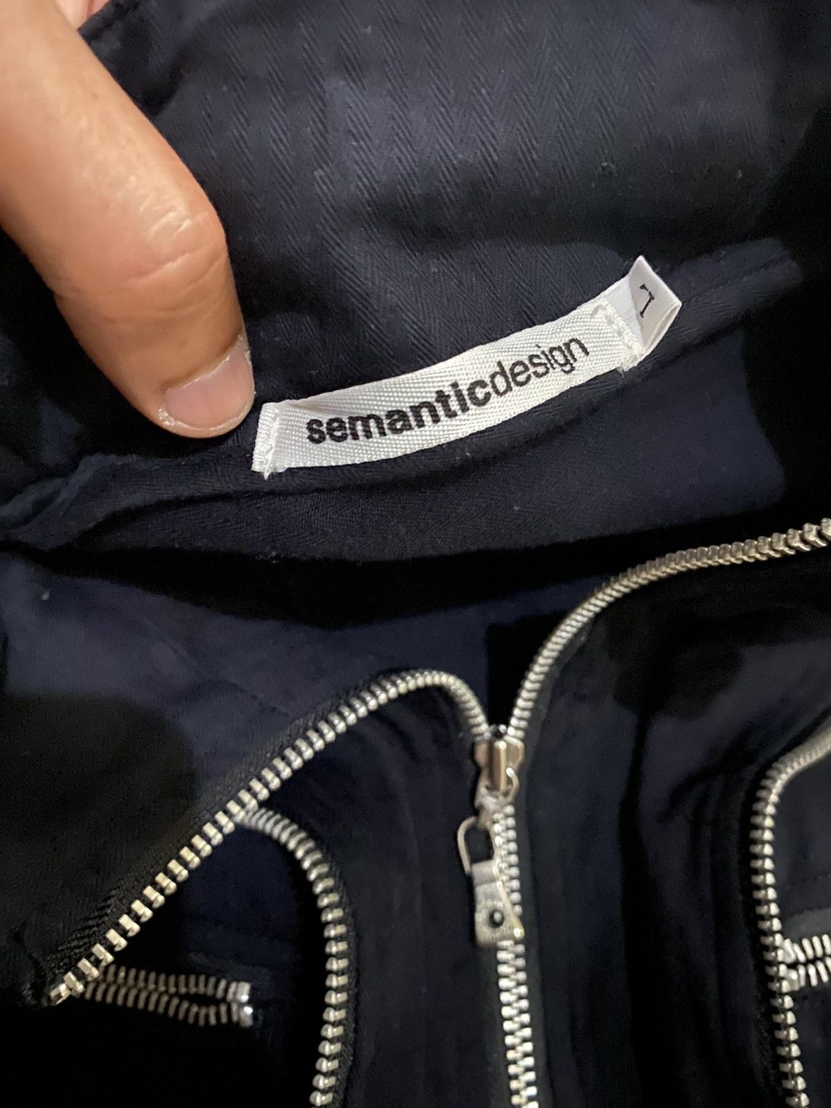 Semantic design Double Layer Zipper Shirt