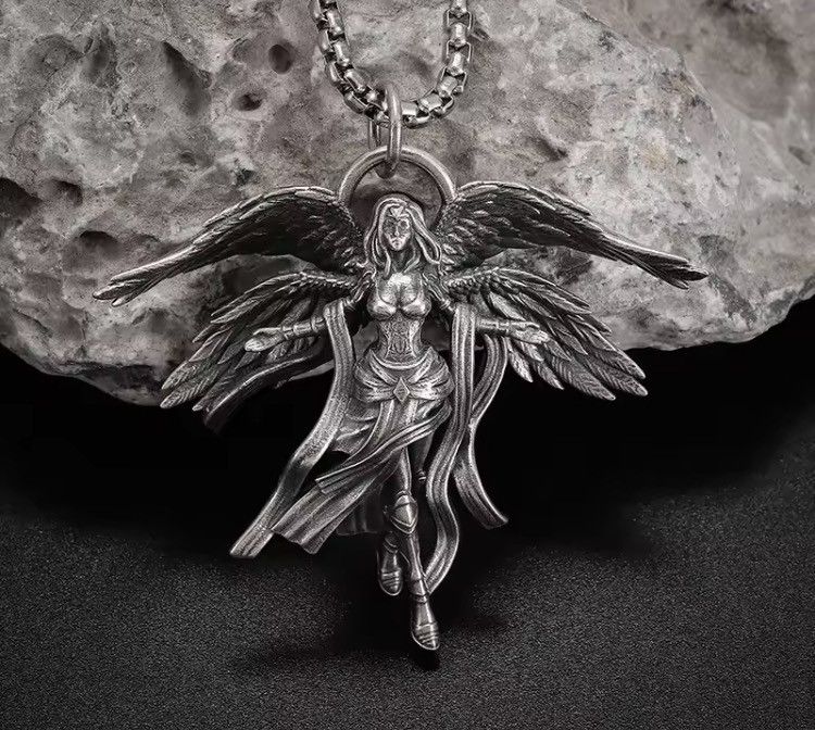 Jewelry GOTHIC Demon Queen Pendant Necklace – 60cm Chain – Size ONE SIZE - 6 Thumbnail