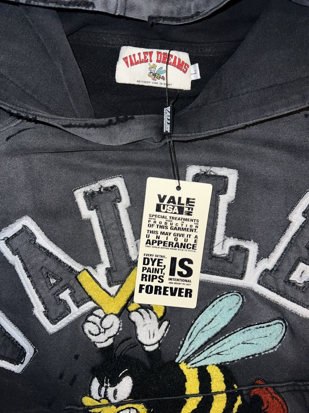 Vale Vale Forever Valley Dreams Black/Grey Anthem Pullover Hoodie Size US L / EU 52-54 / 3 - 3 Thumbnail