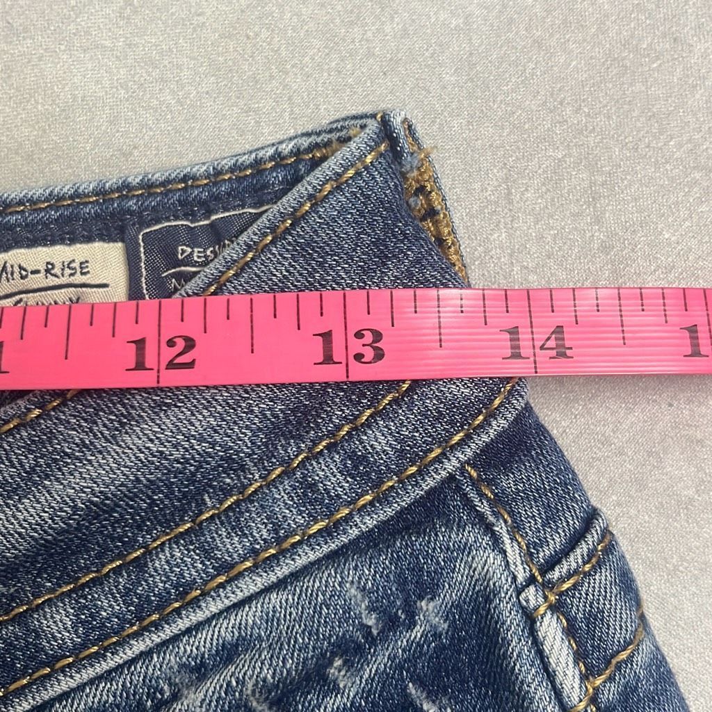 Other Miss Me Womens Size 26 Skinny Mid Rise Denim Jeans Blue Pock Size 27" / US 4 / IT 40 - 10 Thumbnail