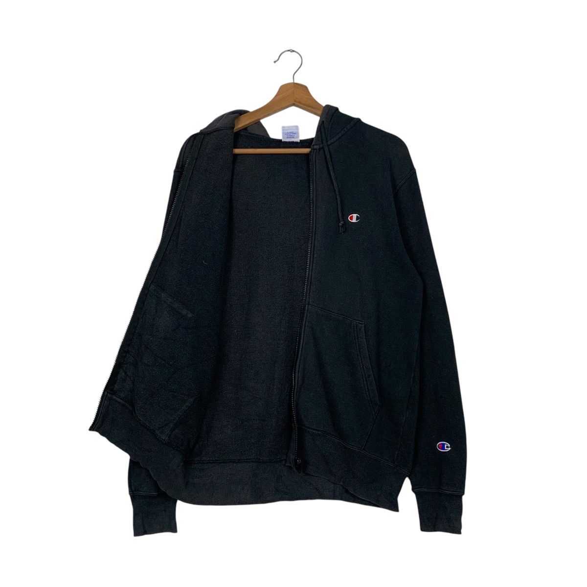 Champion Y2k Vintage CHAMPION Zipper Hoodie Sweatshirt #2664-C119 Size L / US 10 / IT 46 - 8 Thumbnail