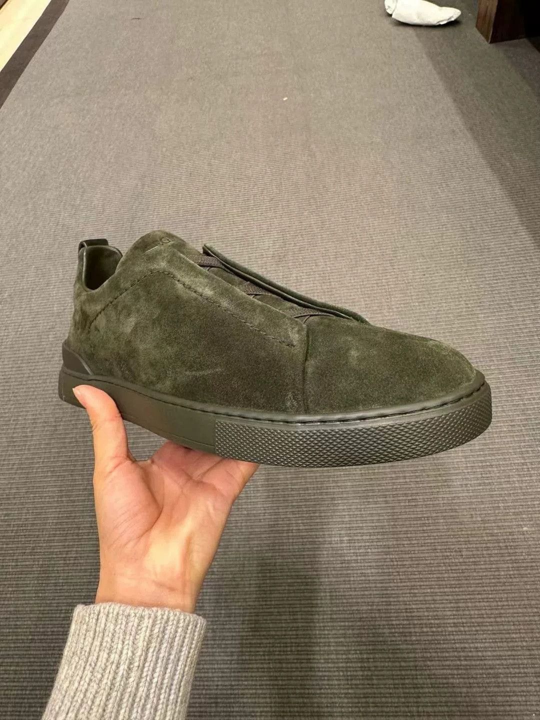 Ermenegildo Zegna Zegna Triple Stitch Dark Green Sneakers Size US 12 / EU 45 - 5 Thumbnail