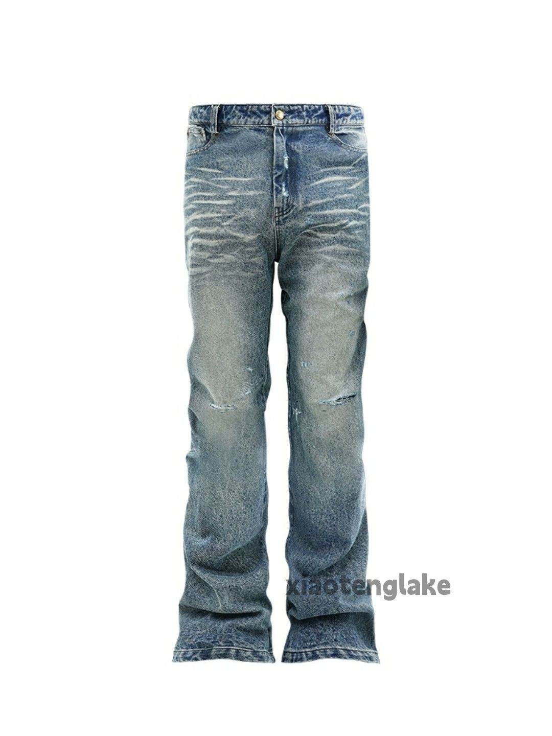 Jean × Vintage washed faded cleanfit yuppie bootcut damaged jeans Size US 36 / EU 52 - 9 Thumbnail