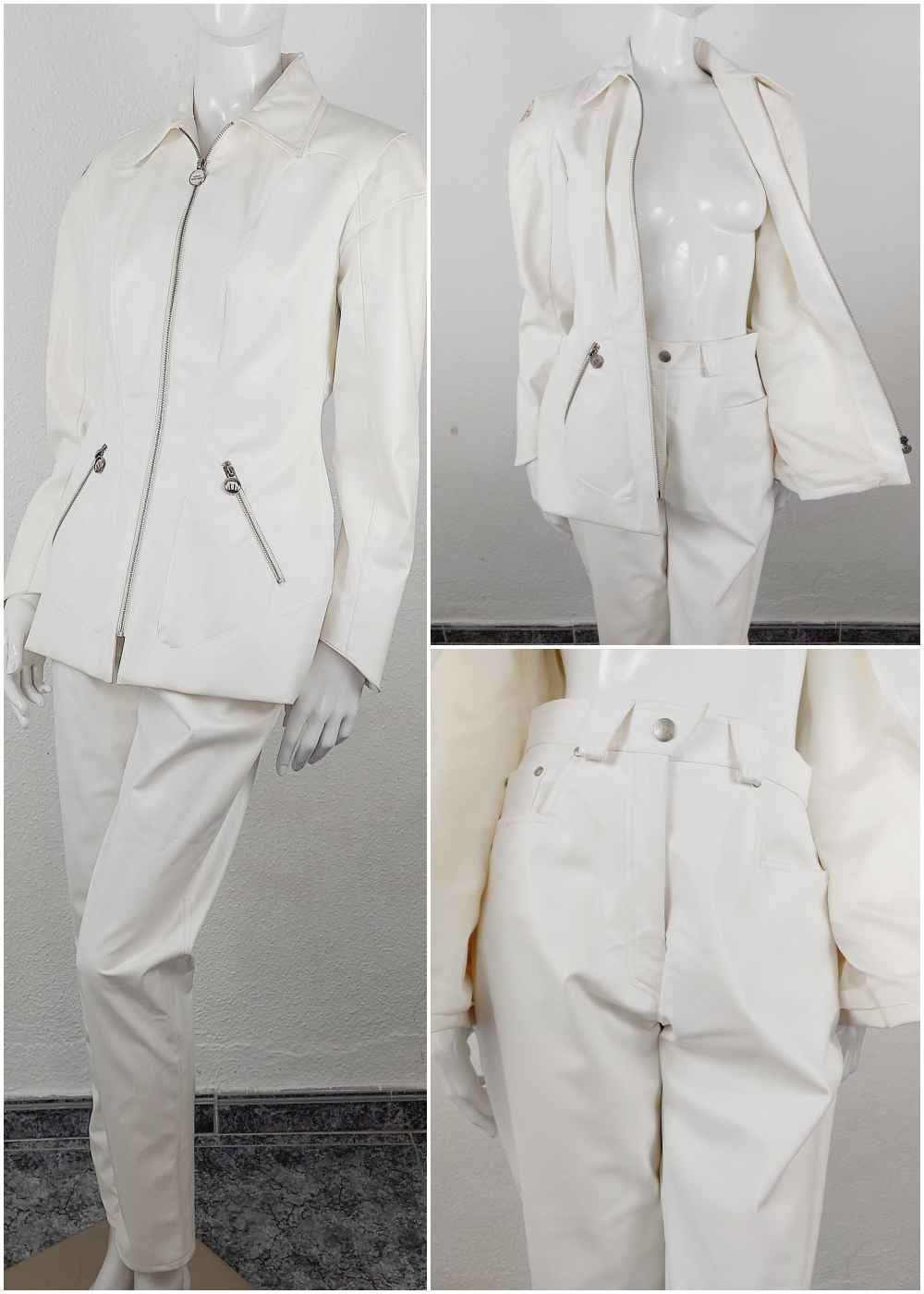 Thierry Mugler Thierry Mugler PVC Rubber White Plastic Couture Jacket Suit Size M / US 6-8 / IT 42-44 - 1 Thumbnail
