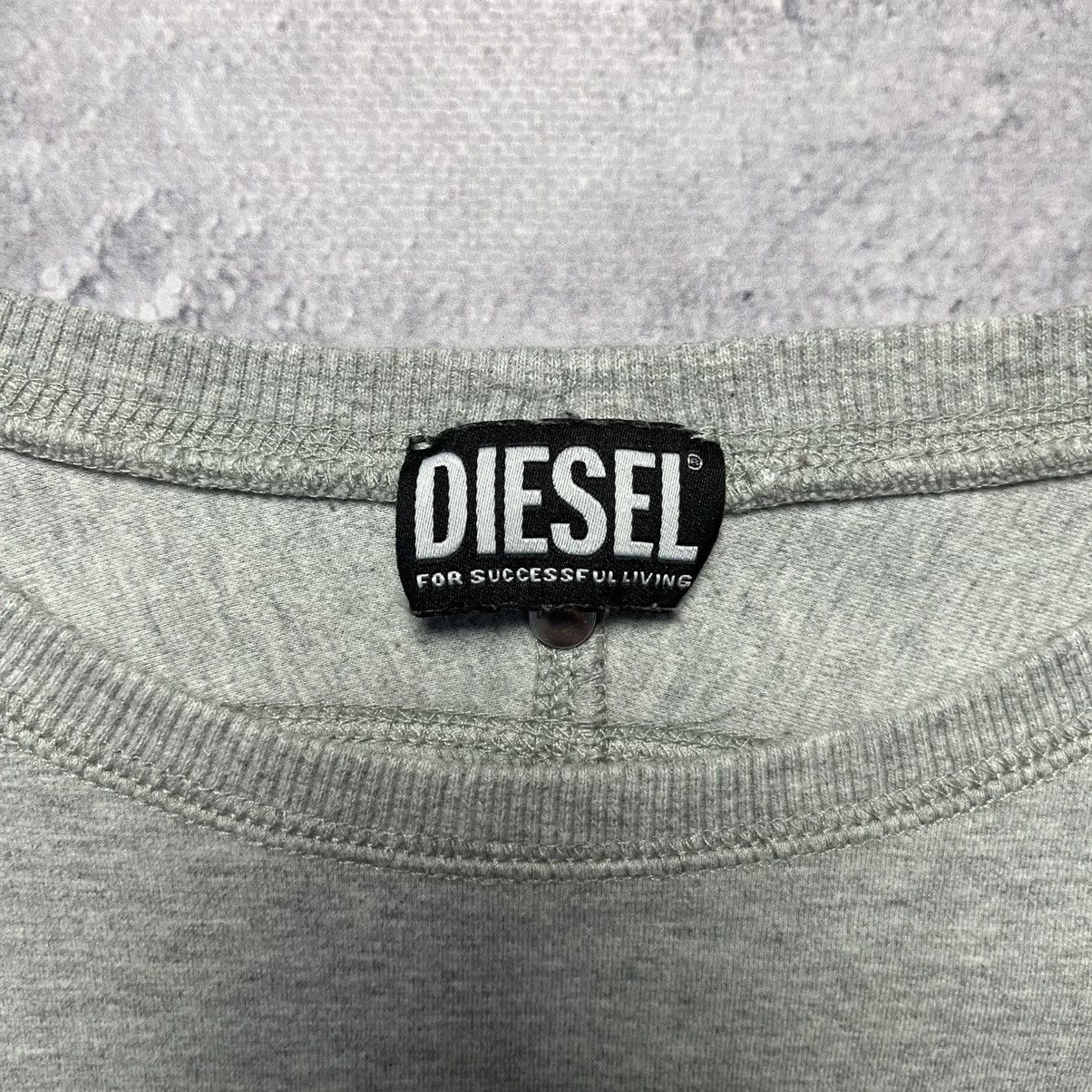 Diesel Vintage Diesel Big Central Logo Gray Sweatshirt Streetwear Size XL / US 12-14 / IT 48-50 - 4 Thumbnail