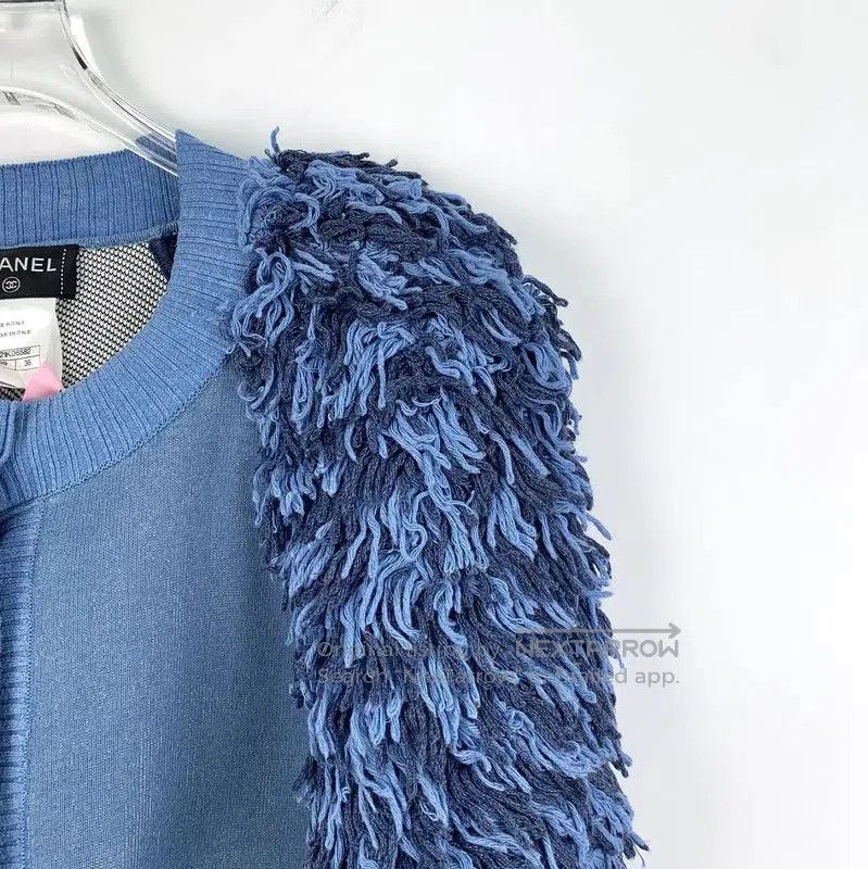 Chanel Chanel Blue Cotton Pullover Sweater for Women . Size M / US 6-8 / IT 42-44 - 3 Thumbnail