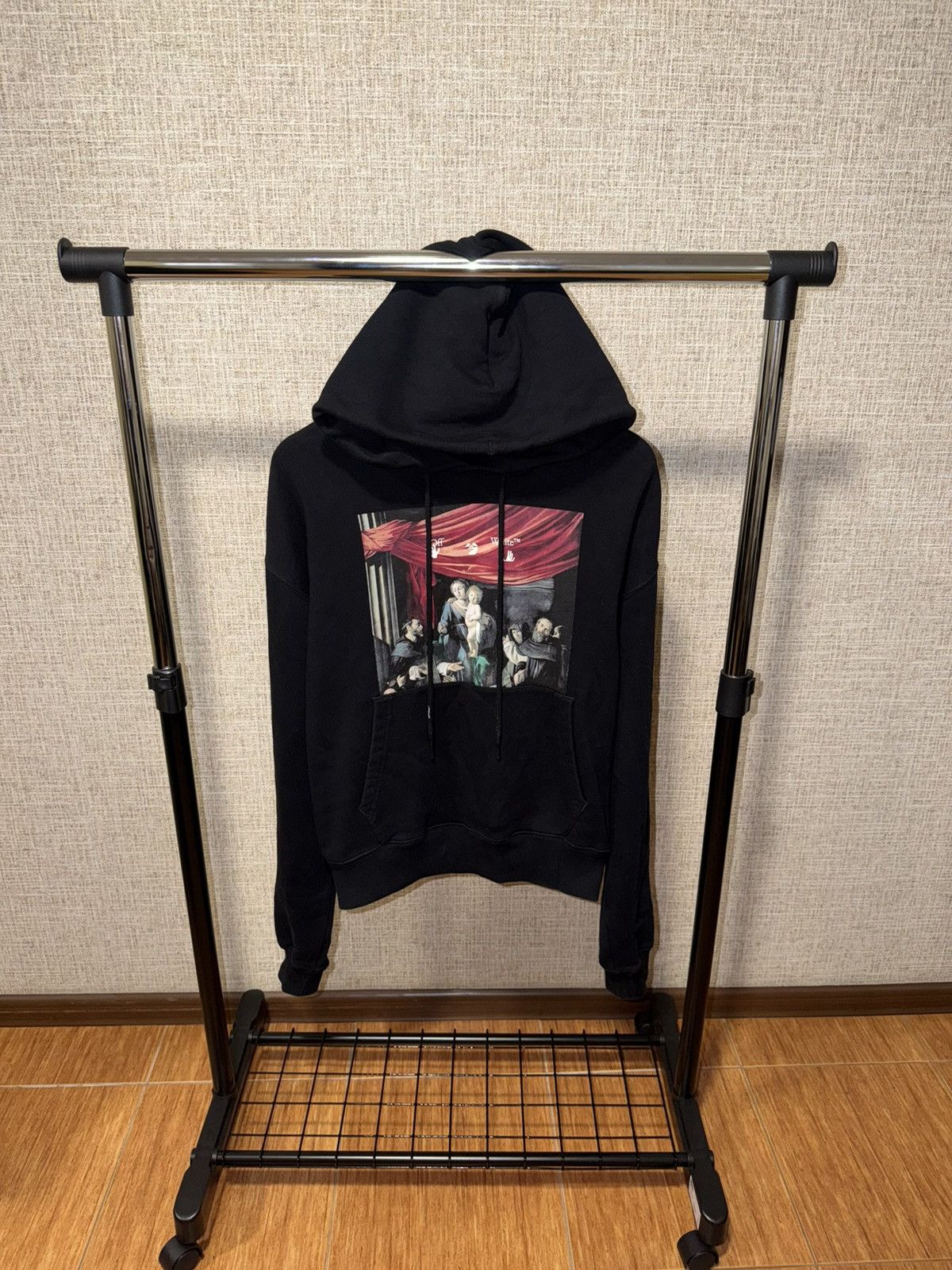 Off-White OFF WHITE CARAVAGGIO PAINTING BLACK HOODIE Size US S / EU 44-46 / 1 - 1 Thumbnail