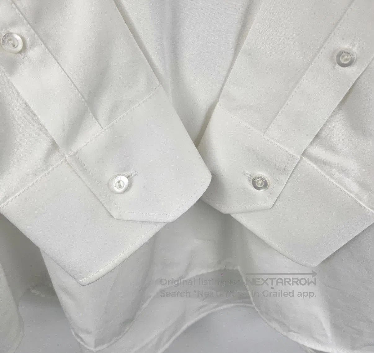 Gucci White Long Sleeve Button-Up Shirt. Size US M / EU 48-50 / 2 - 6 Thumbnail