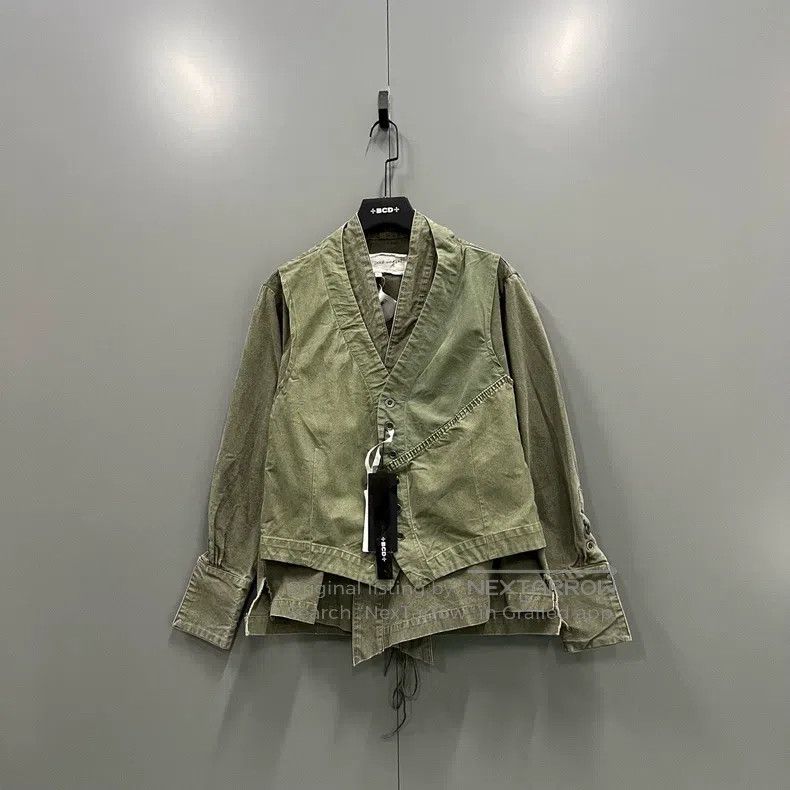 Greg Lauren Greg Lauren Military Green Faux Two-Piece Jacket Size US M / EU 48-50 / 2 - 1 Thumbnail
