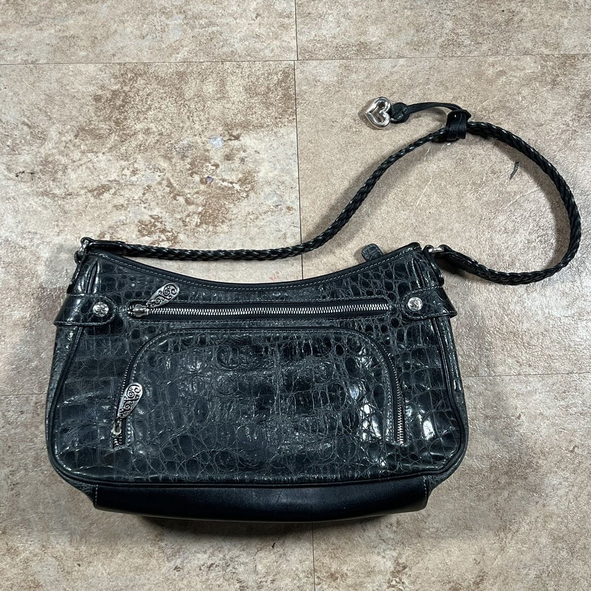 Brighton Streetwear Vintage Brighton Crocodile Leather Shoulder Bag Purse Handbag Grailed