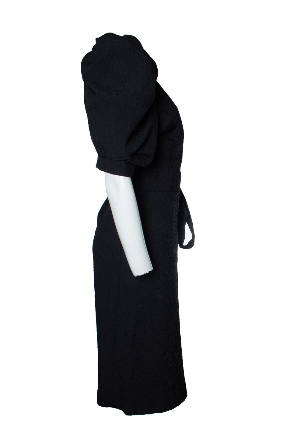 MUNTHE Munthe, black wrap dress with shirt balloon sleeves Size M / US 6-8 / IT 42-44 - 3 Thumbnail