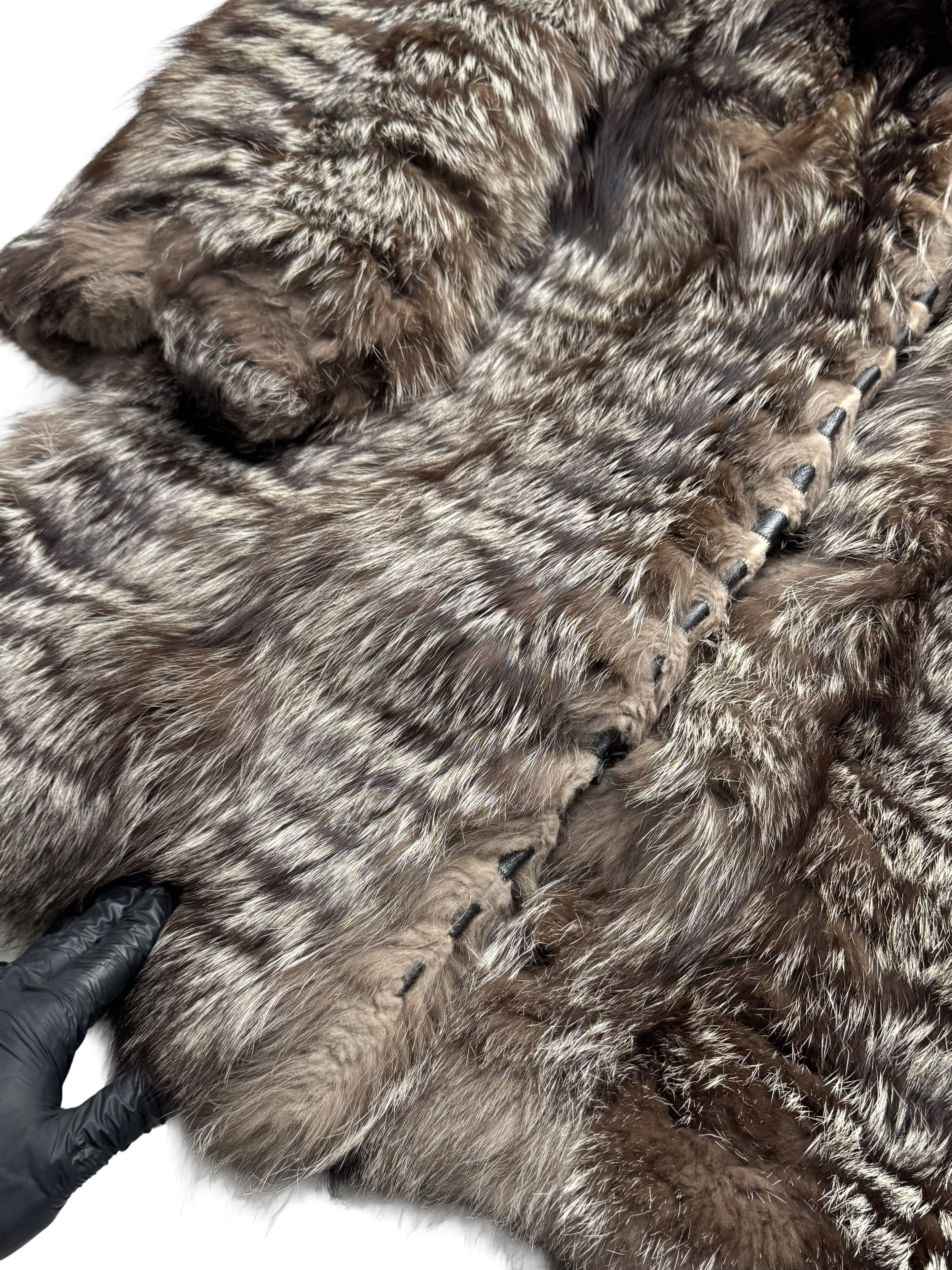 Vintage Vintage Real Fur Coat Brown Long Fur Jacket Winter Luxury Size XL / US 12-14 / IT 48-50 - 11 Thumbnail