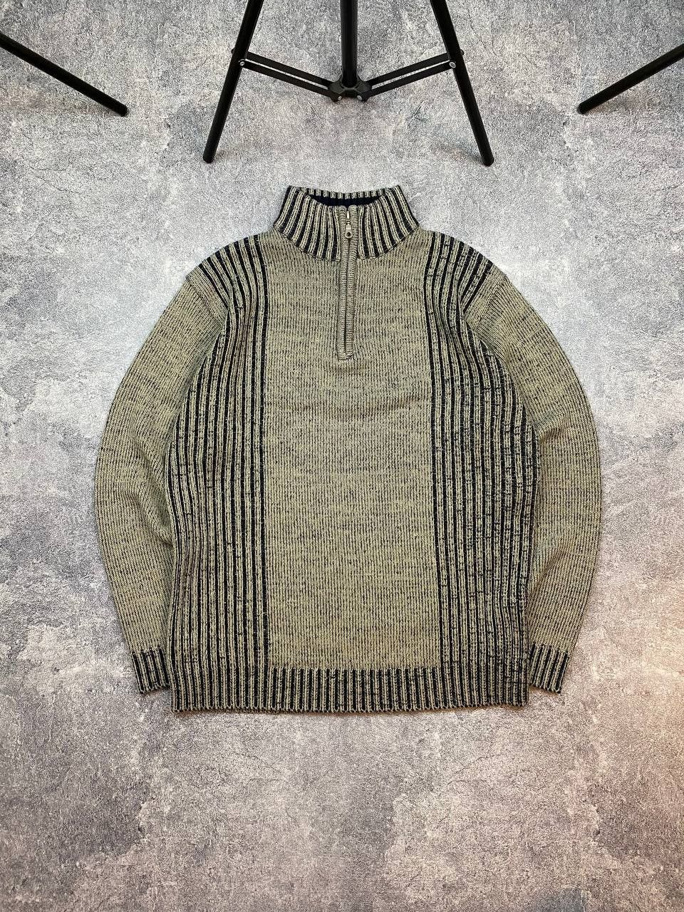 Japanese Brand Y2K Diesel style Knit Faded Ribbed Striped Vintage Sweater Size US M / EU 48-50 / 2 - 1 Thumbnail