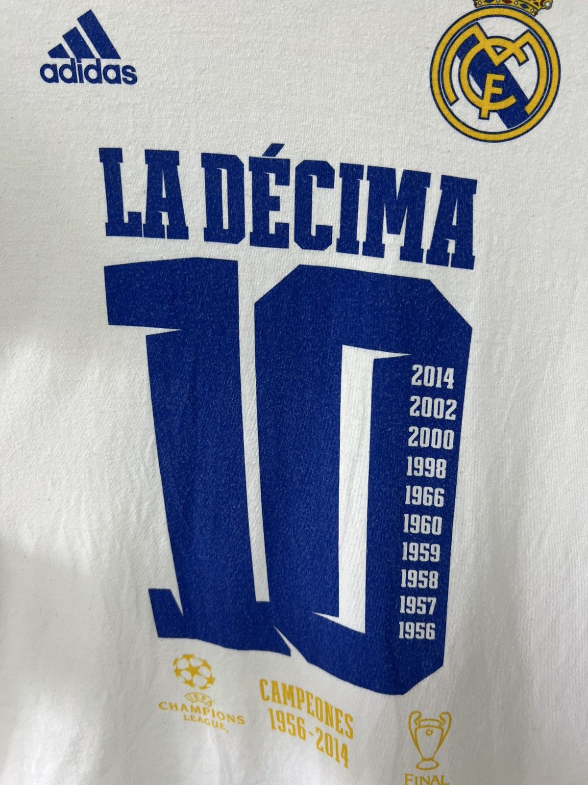 Adidas Real Madrid UCL Champions La Decima Training Adidas T shirt Size US S / EU 44-46 / 1 - 6 Thumbnail