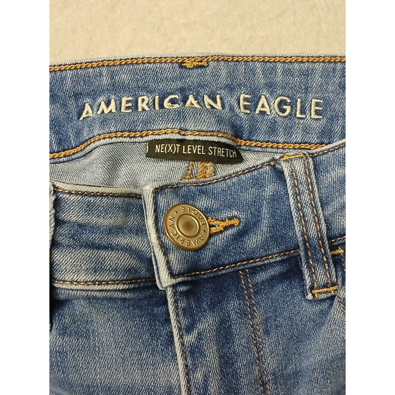 American Eagle Outfitters Amercian Eagle (4R) Women’s Skinny Stretch Blue Denim Jeans Size 27" / US 4 / IT 40 - 2 Thumbnail