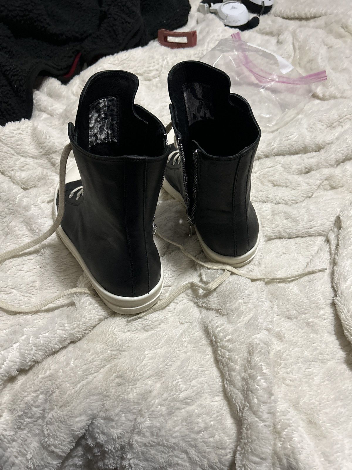Rick Owens LIDO HIGHTOP RAMONES Size US 9 / EU 42 - 17 Thumbnail
