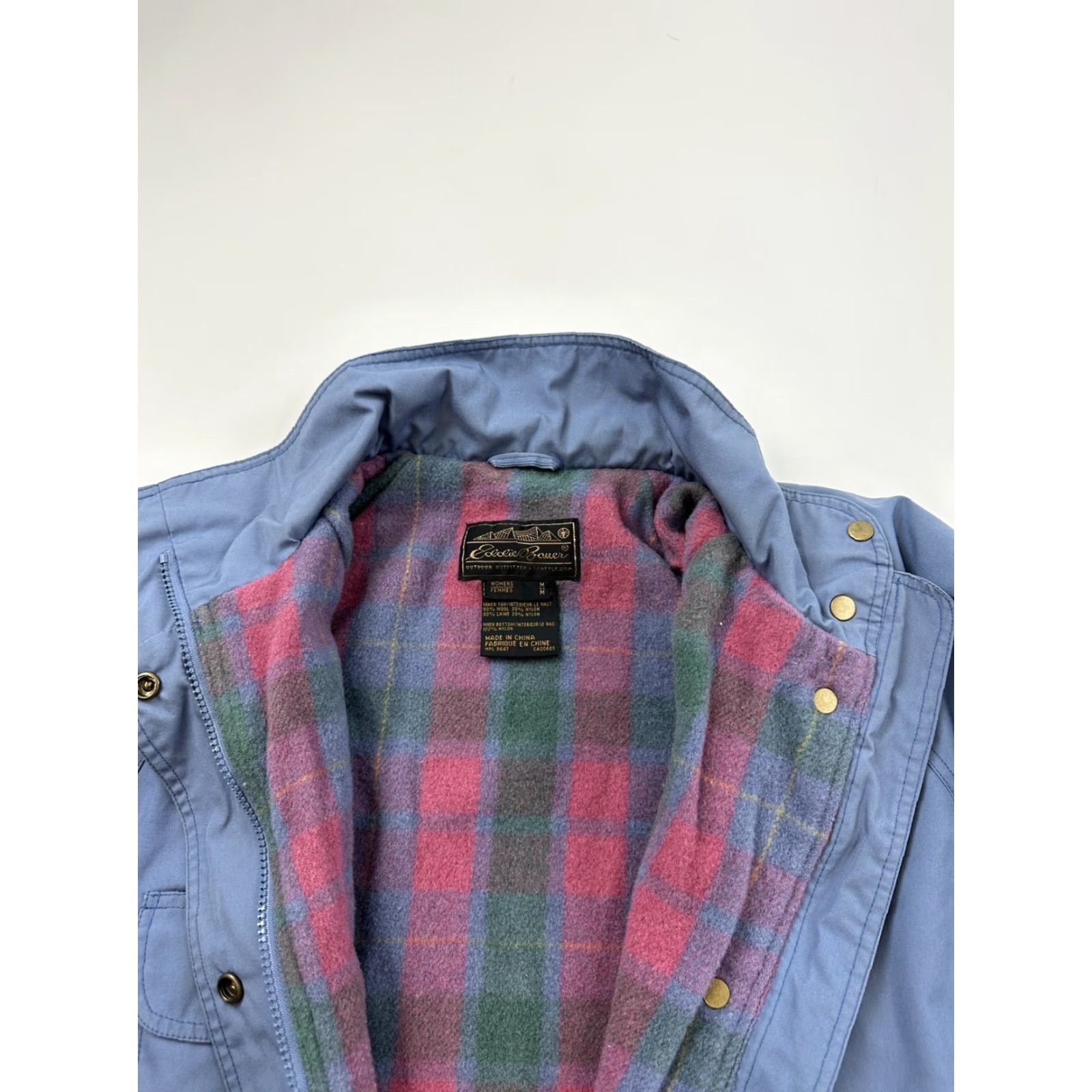 Eddie Bauer Eddie Bauer Jacket Women M Blue Full Zip Wool Nylon Winter Full Zip Up Wool Nylon Mid Blue Womens Jacket Size M / US 6-8 / IT 42-44 - 5 Thumbnail